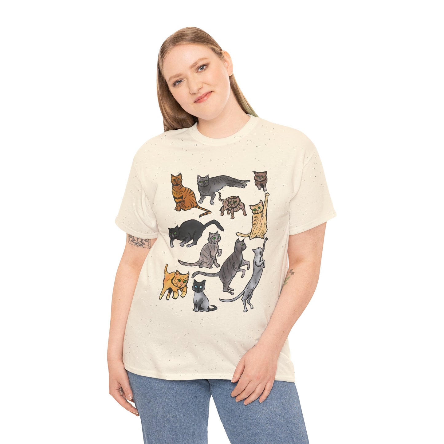 Cats Collage T-Shirt — Cute Cat Illustration Tee for Cat Lovers