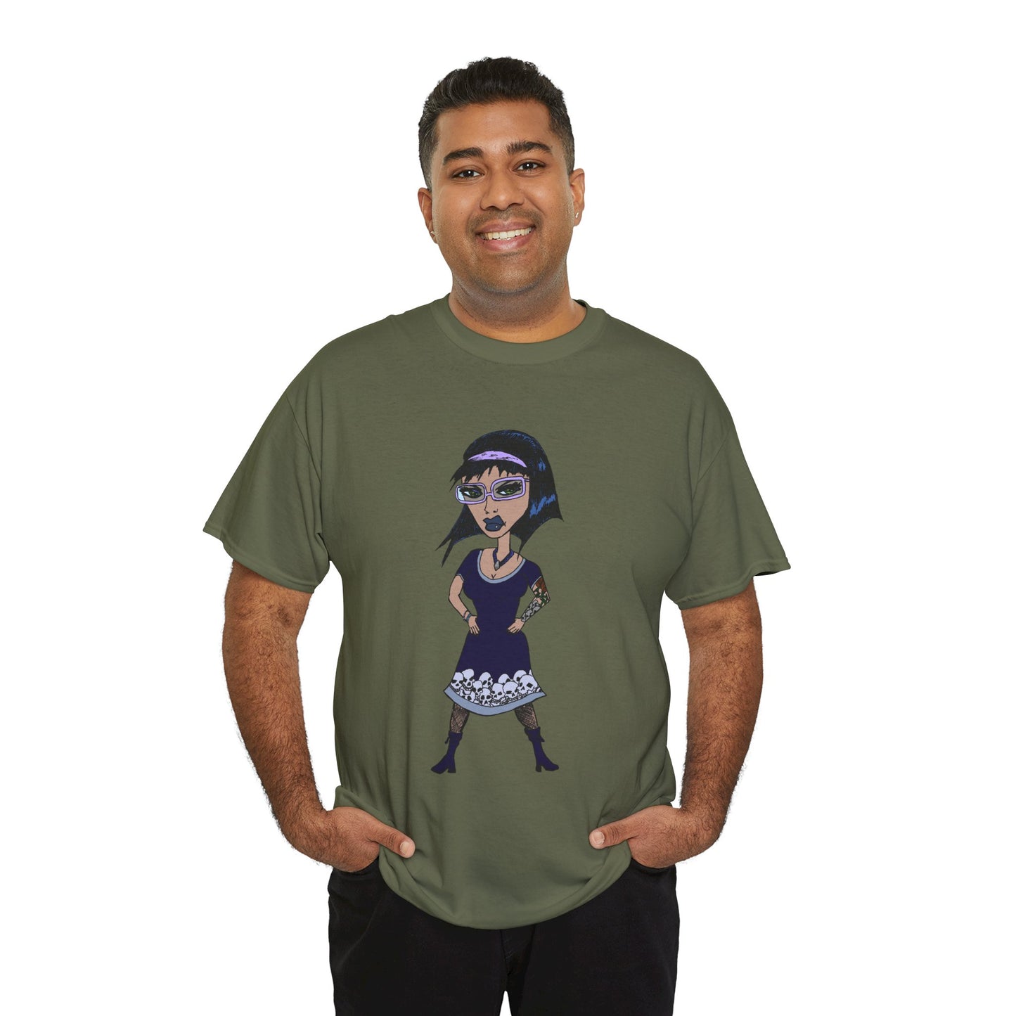 Gothic Doll T-Shirt — Retro Vampire Girl Graphic Tee