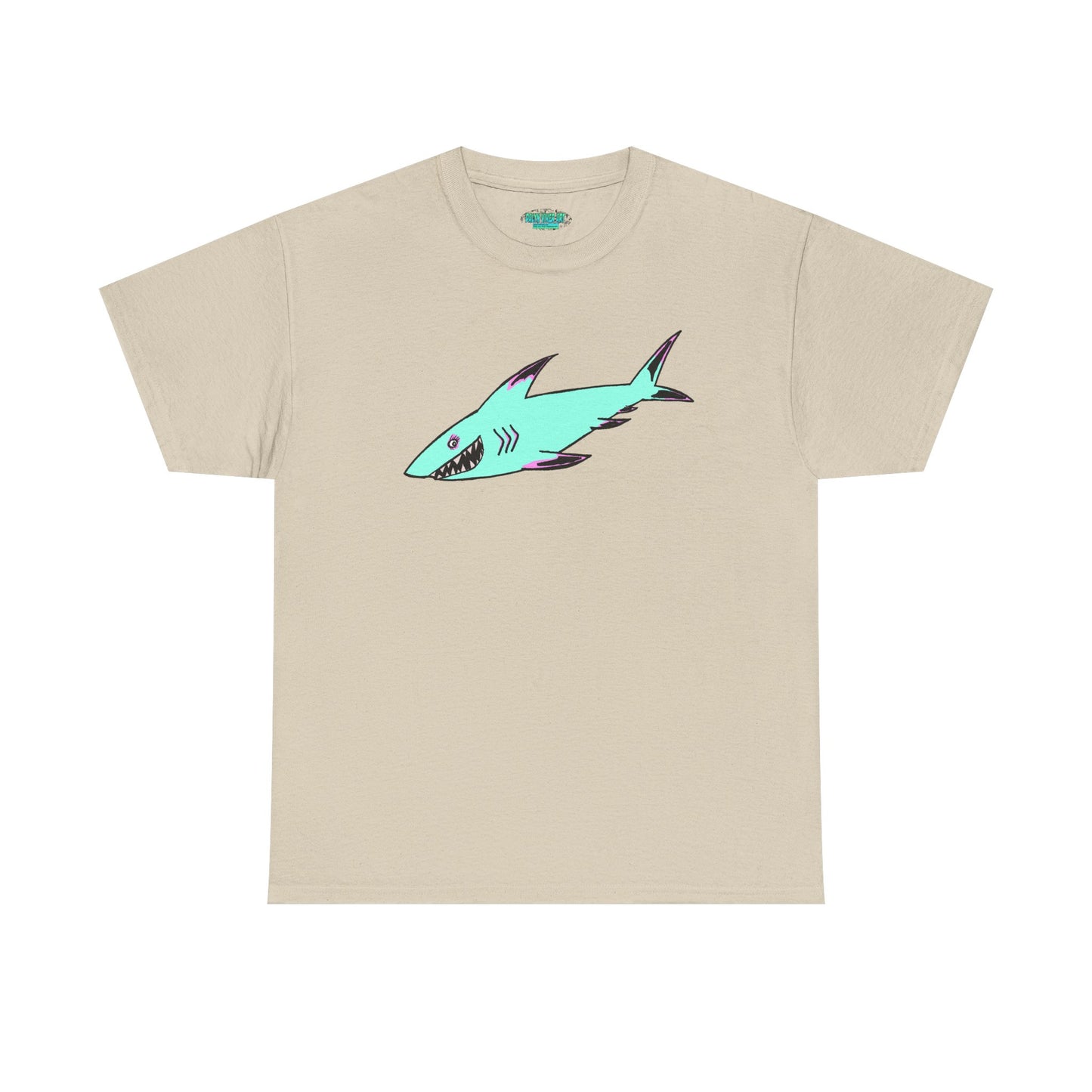 Cool Shark Graphic Unisex Heavy Cotton Tee, Ocean Lover Shirt, Beachwear, Casual Everyday Tee, Gift for Sharks Fans