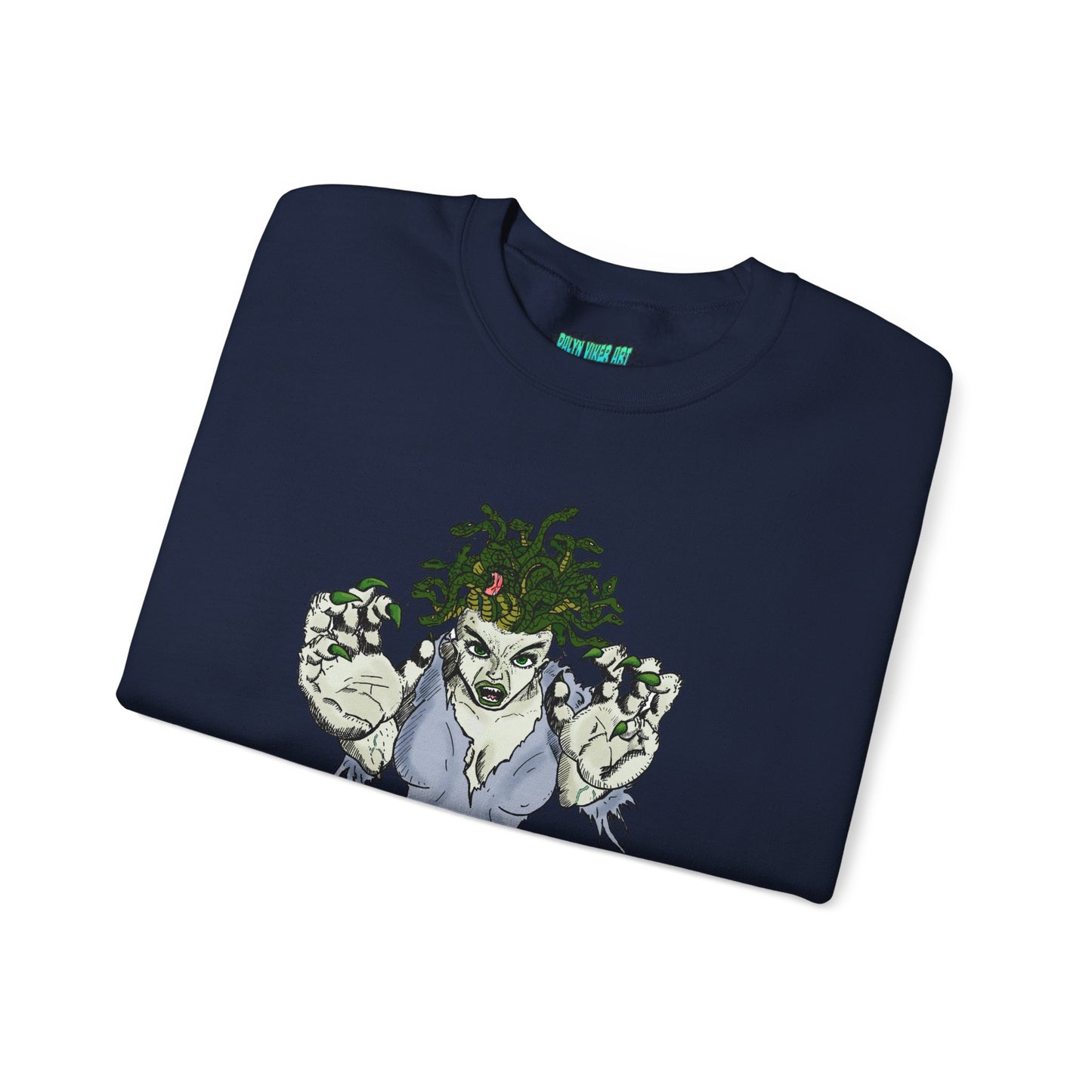 Medusa Inspired Unisex Heavy Blend Crewneck Sweatshirt