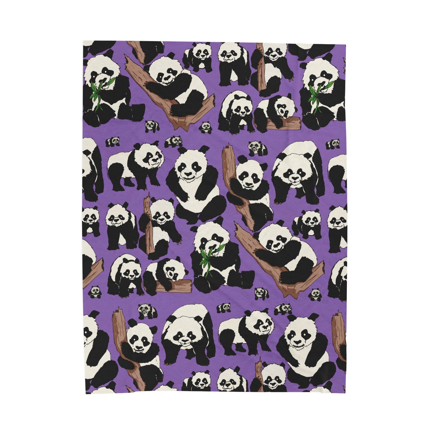 Cozy Panda Velveteen Plush Blanket, Soft Throw for Kids, Cute Animal Decor, Gift for Nature Lovers, Snuggle Up on Cold Nights