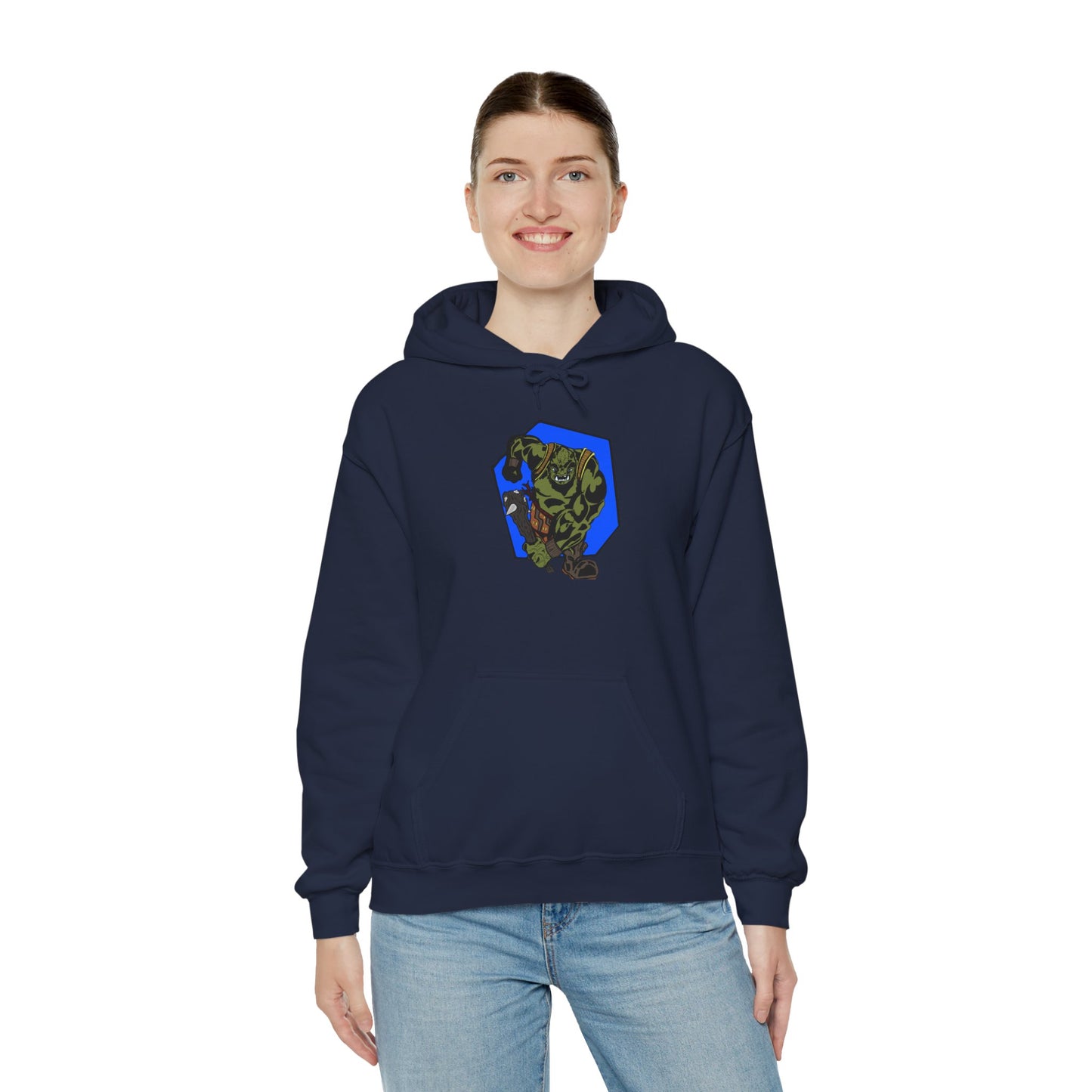 Heroic Monster Hooded Sweatshirt, Cozy Casual, Gift for Gamer, Geek Wear, Unisex Hoodie, Birthday Present, Halloween Style