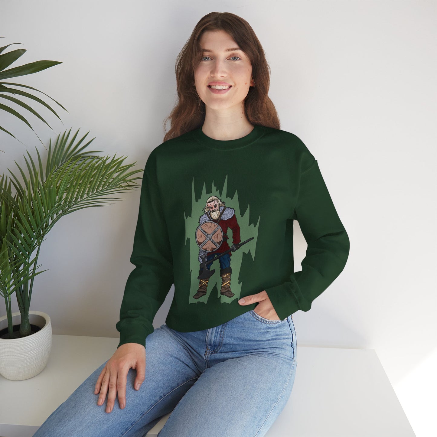Viking Warrior Sweatshirt - Unisex Heavy Blend Crewneck