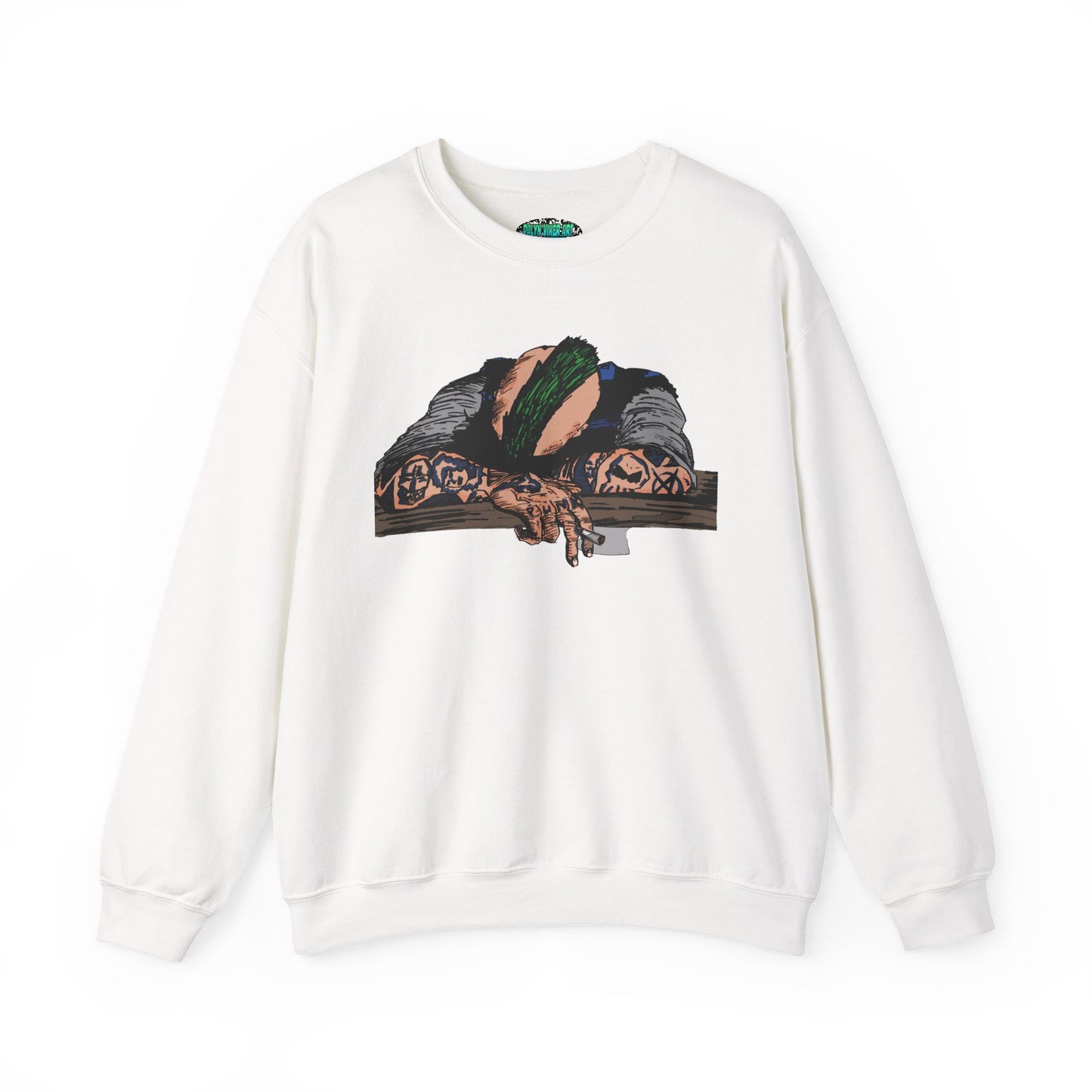 Punk and Done Artistic Unisex Crewneck Sweatshirt - Cozy Vibes