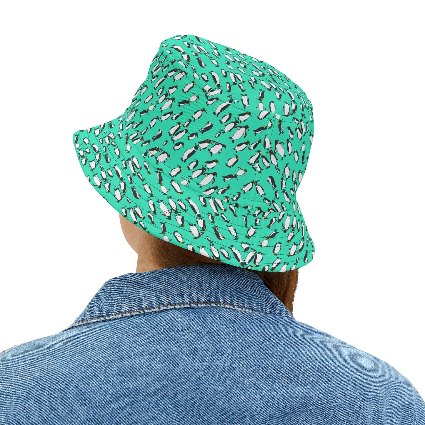 Playful Penguin Pattern Bucket Hat - Trendy Summer Accessory, Beachwear, Outdoor Fun, Gift for Him/Her, Vacation Must-Have