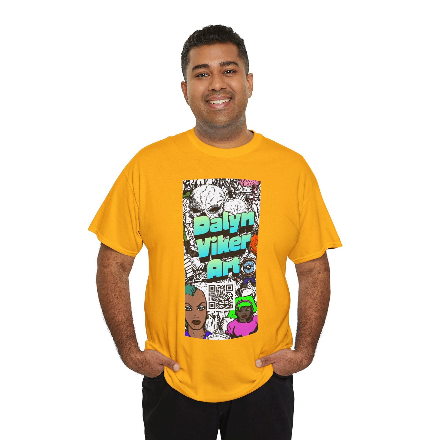 Graphic Art T-Shirt — "Dalyn Viker Art" Vertical Collage Tee