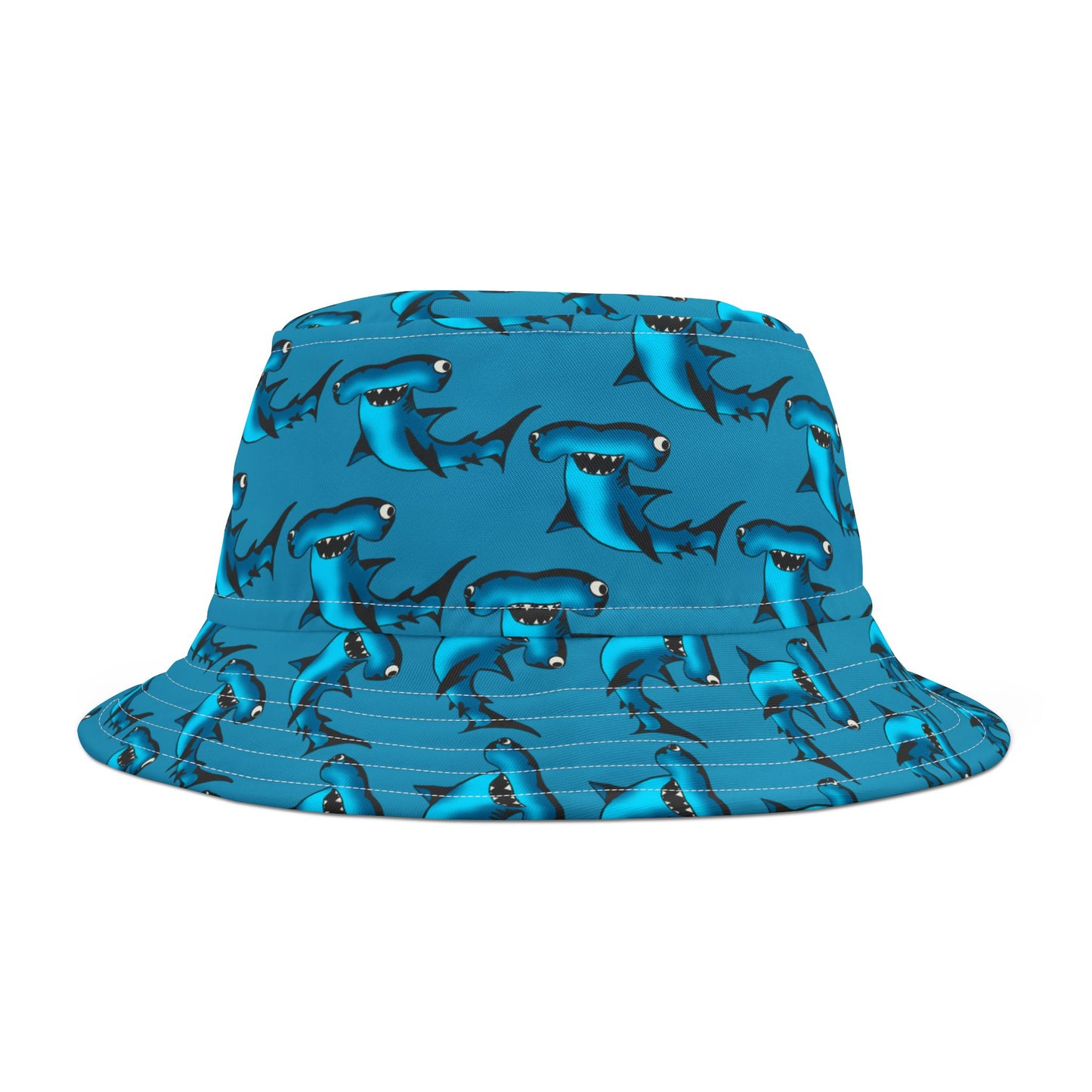 Shark Print Bucket Hat - Fun Beachwear for Summer Adventures