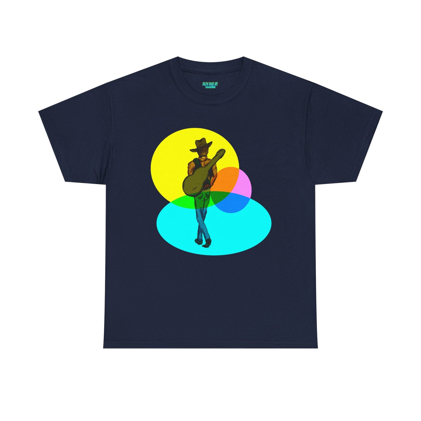 Cowboy Guitar Tee — Colorful Music T‑Shirt