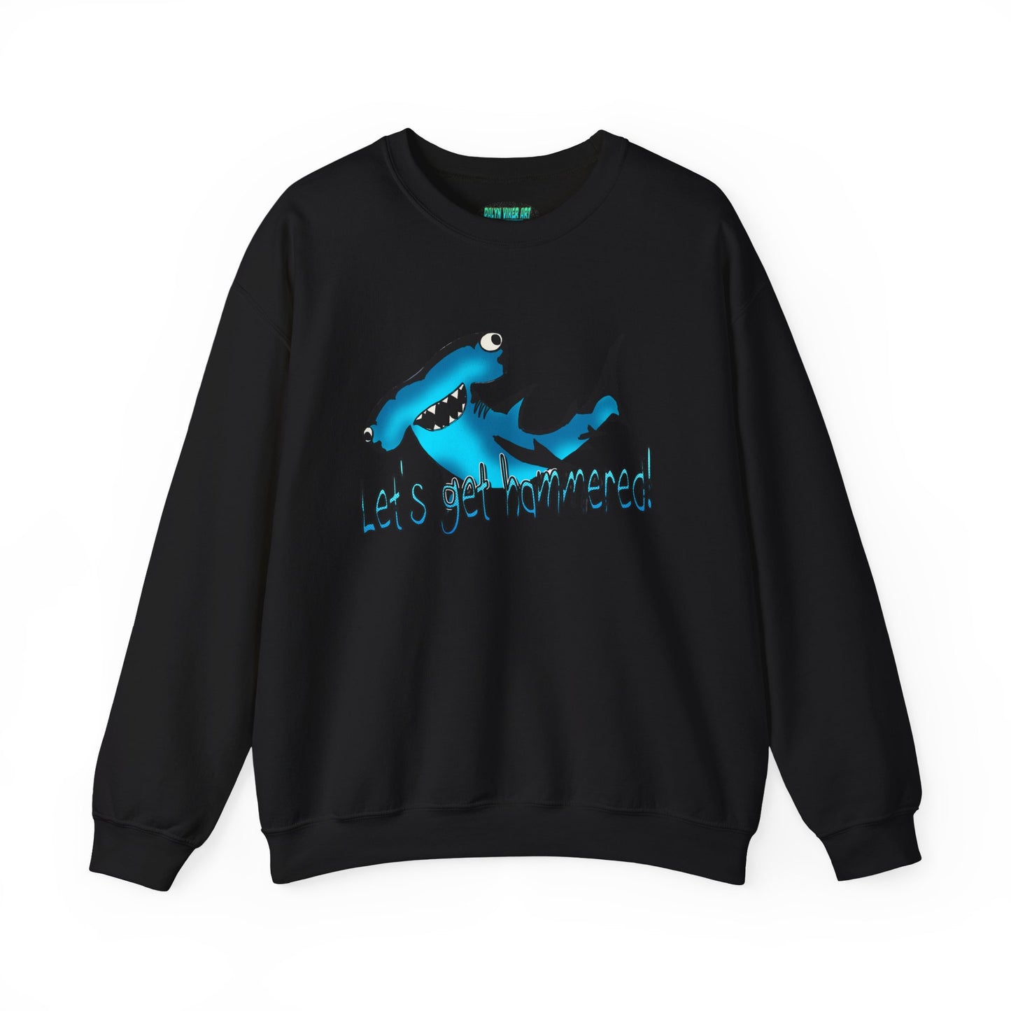Harley Hammerhead Playful Shark Sweatshirt - 'Let's Get Hammered' Crewneck