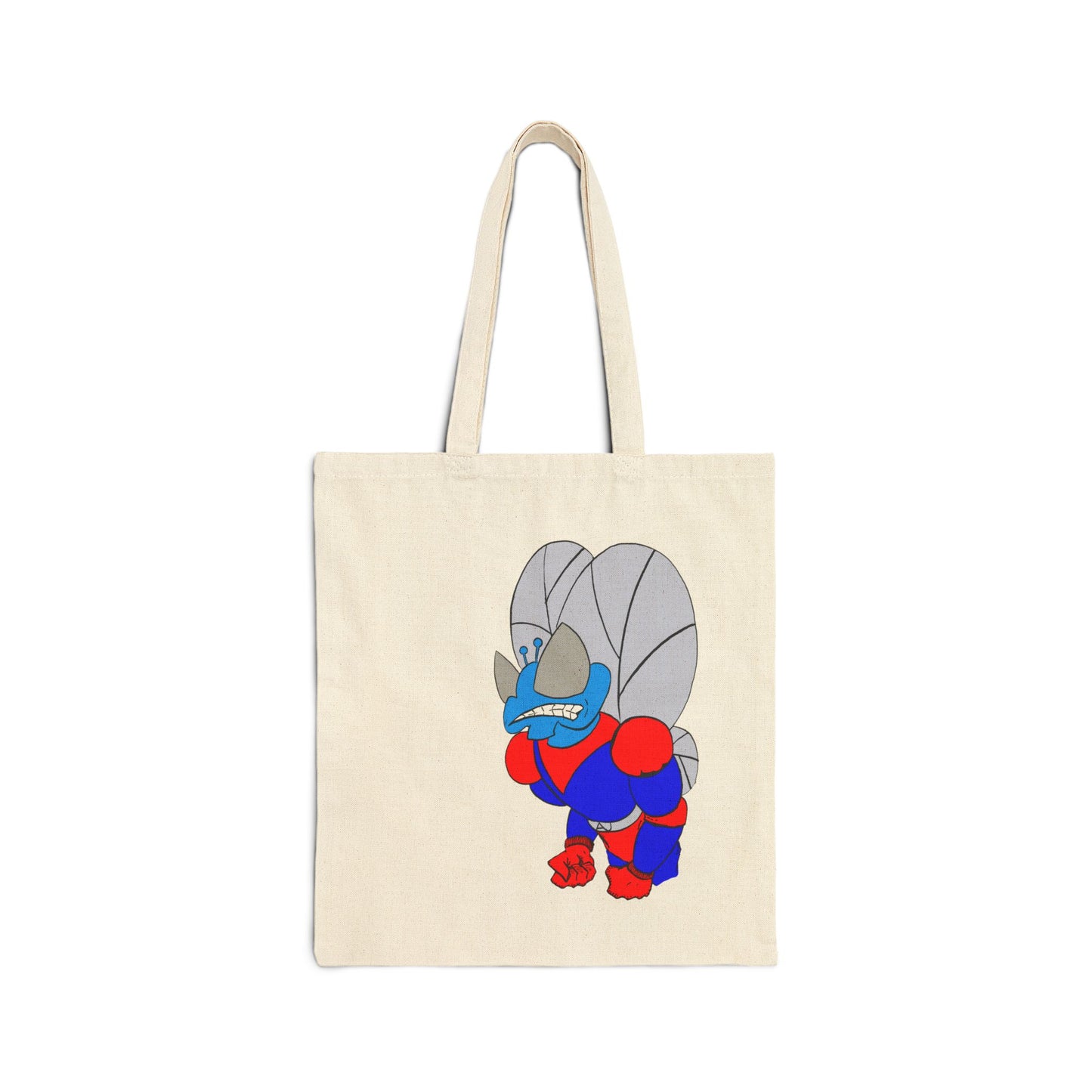 The Astounding Astro-Fly Illustration Tote Bag - Eco Canvas Grocery & Book Bag