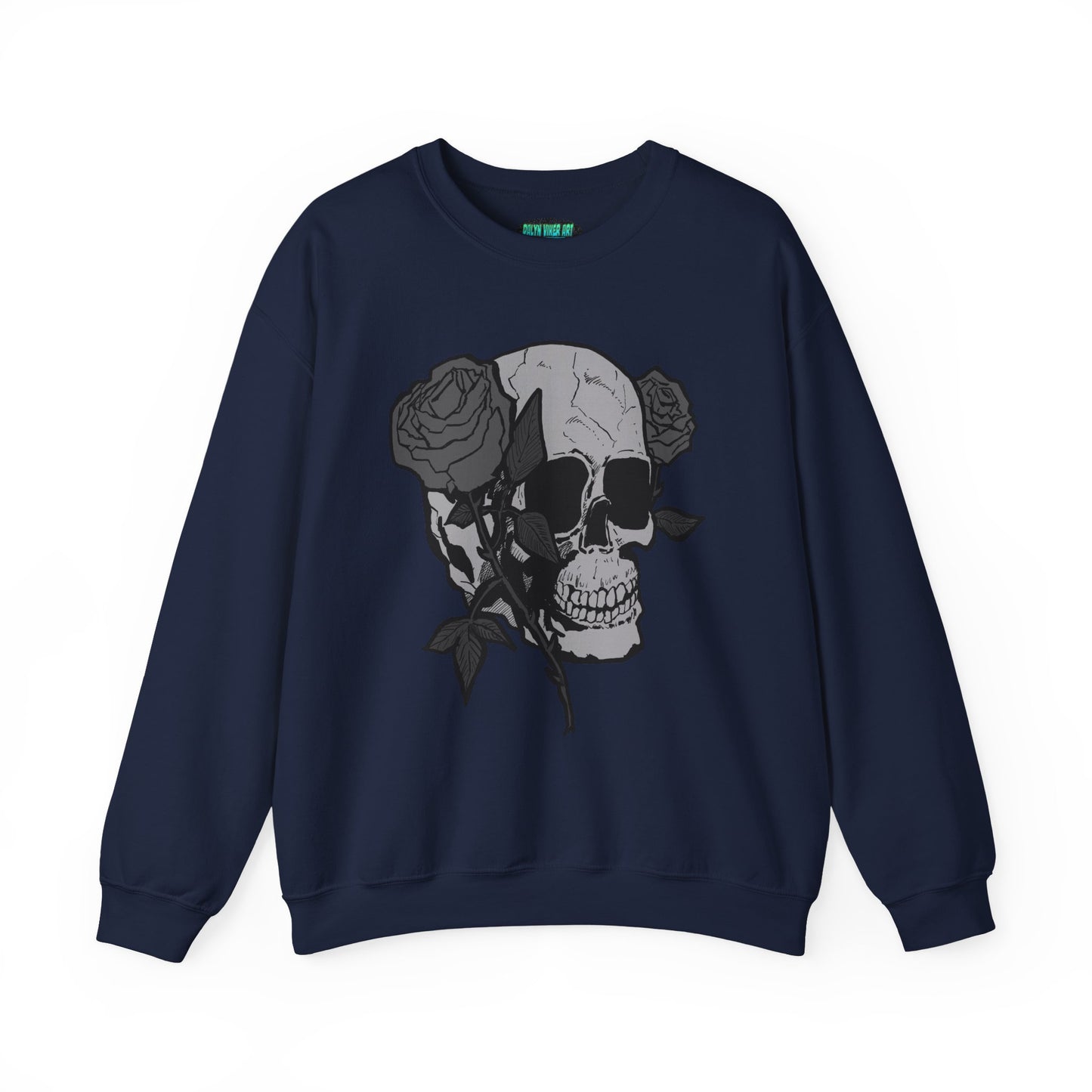 Skull and Roses Crewneck Sweatshirt - Unisex Heavy Blend™