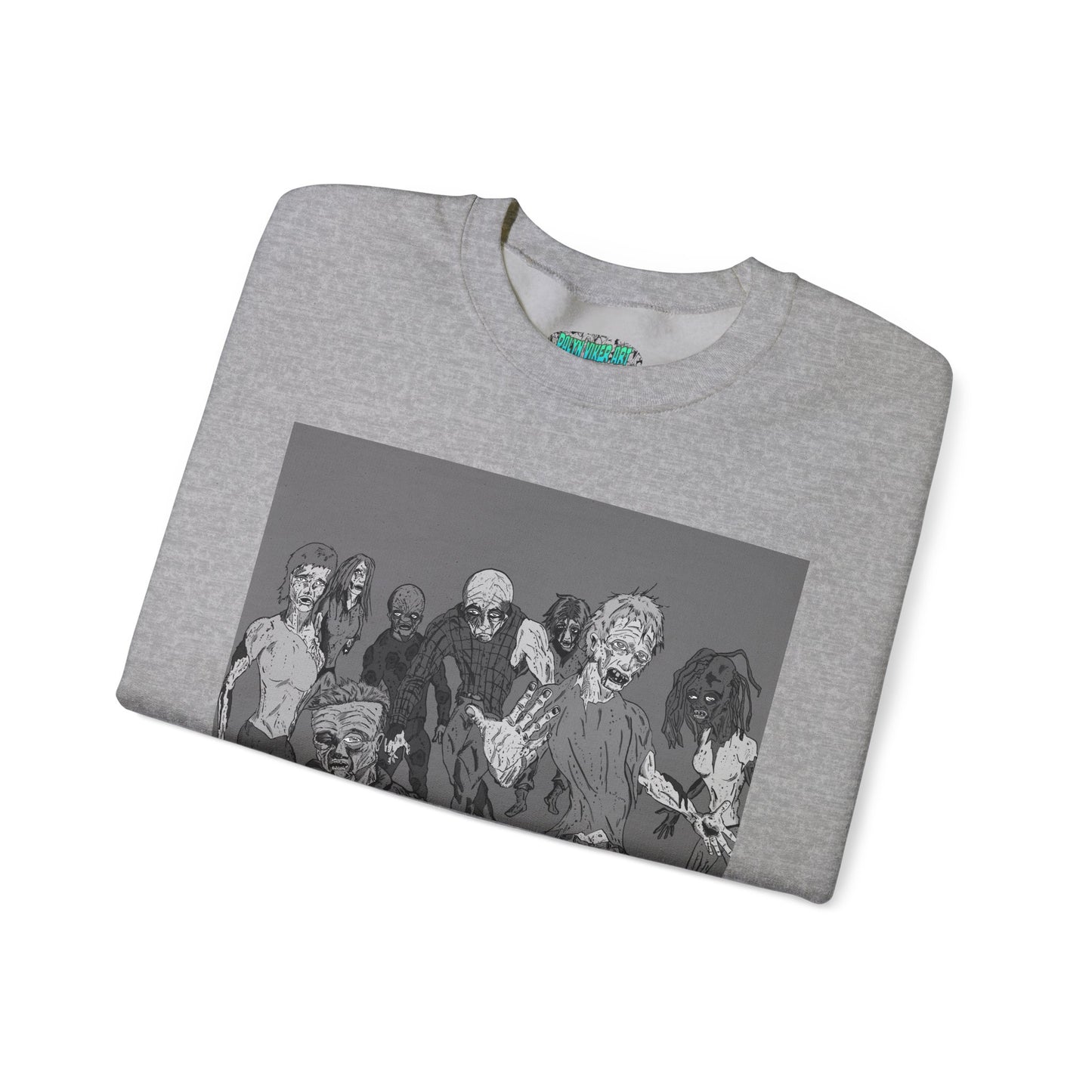 Vintage Zombie Horror Crewneck Sweatshirt - Unisex Heavy Blend™