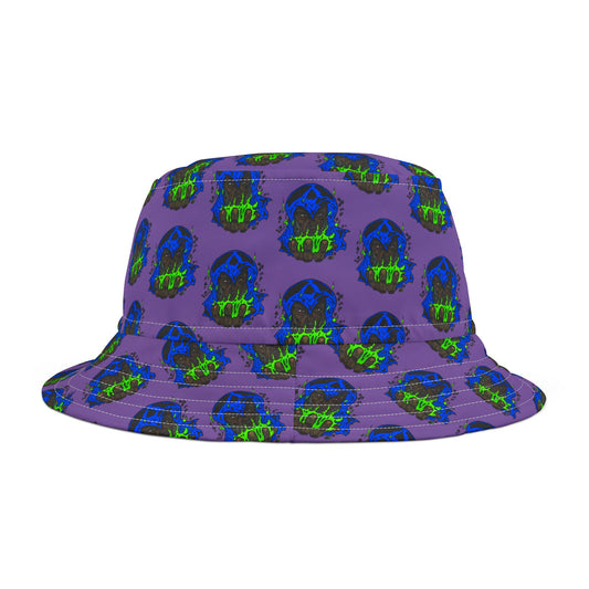 Bucket Hat Cosmic Wizard Sorcery Fire Colorful Mystical Dalyn Viker Art