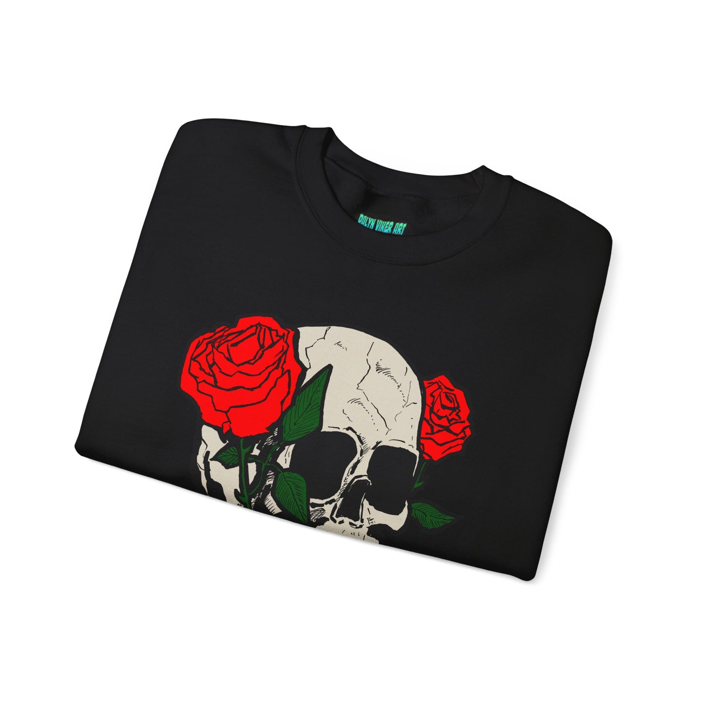 Skull and Roses Crewneck Sweatshirt