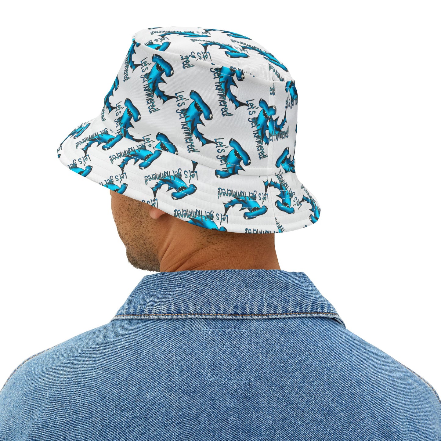 Bucket Hat - Let's Get Hammered Shark Drinking Crunk Design