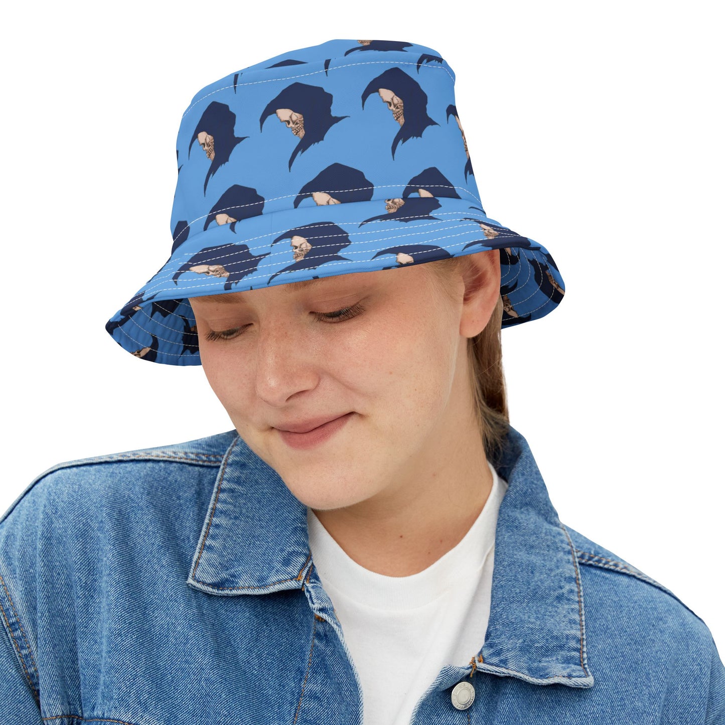 Bucket Hat - Grim Reaper Death Morbid Horror Scary Angel of Death Eerie Bloodcurdling