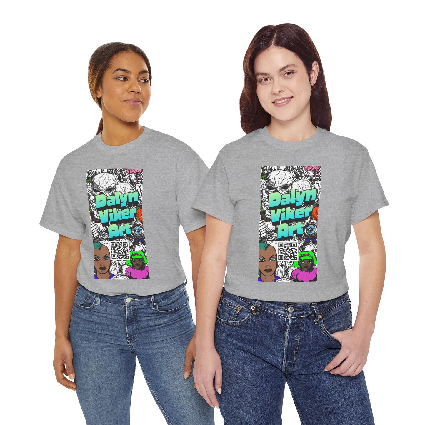 Graphic Art T-Shirt — "Dalyn Viker Art" Vertical Collage Tee