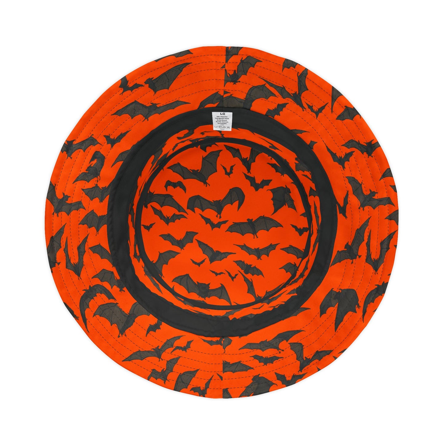Halloween Bat Print Bucket Hat, Unisex Fashion Accessory, Perfect for Costumes and Fall Outings