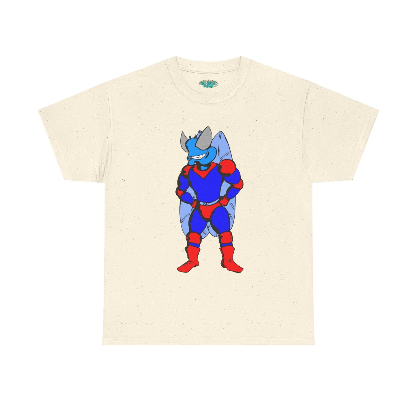 Astro-Fly Hero Graphic Tee - Blue & Red Superhero T-Shirt