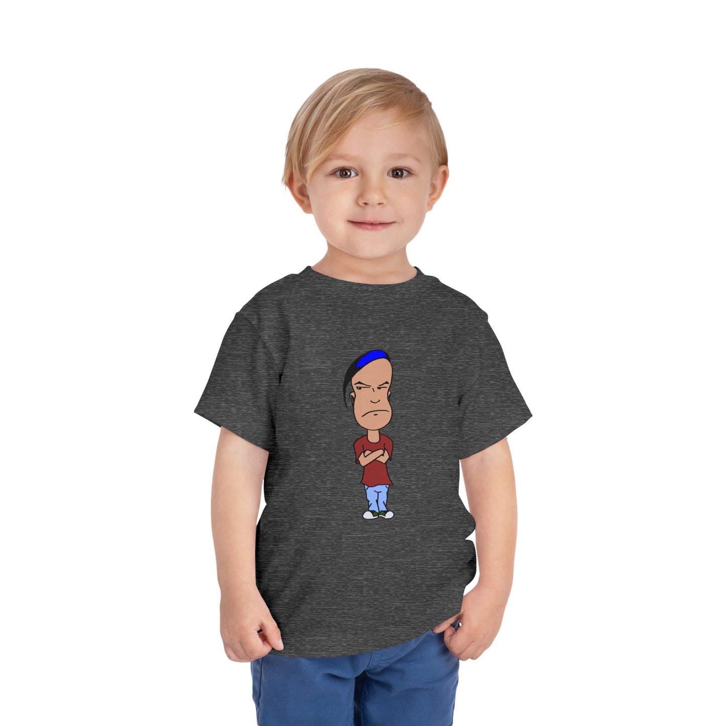 Smug Grumpy Kid Cartoon Toddler Tee