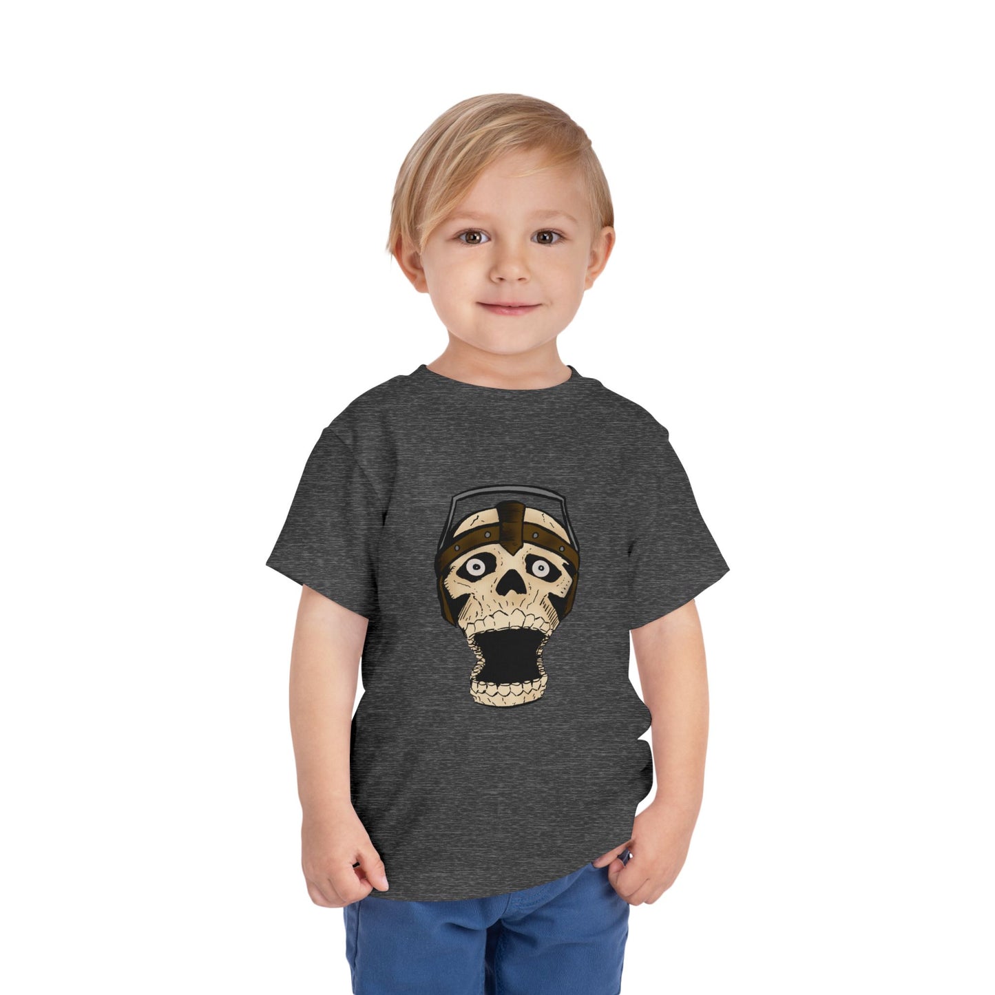 Toddler Tee — Playful Screaming Skull Graphic Kids' Shirt