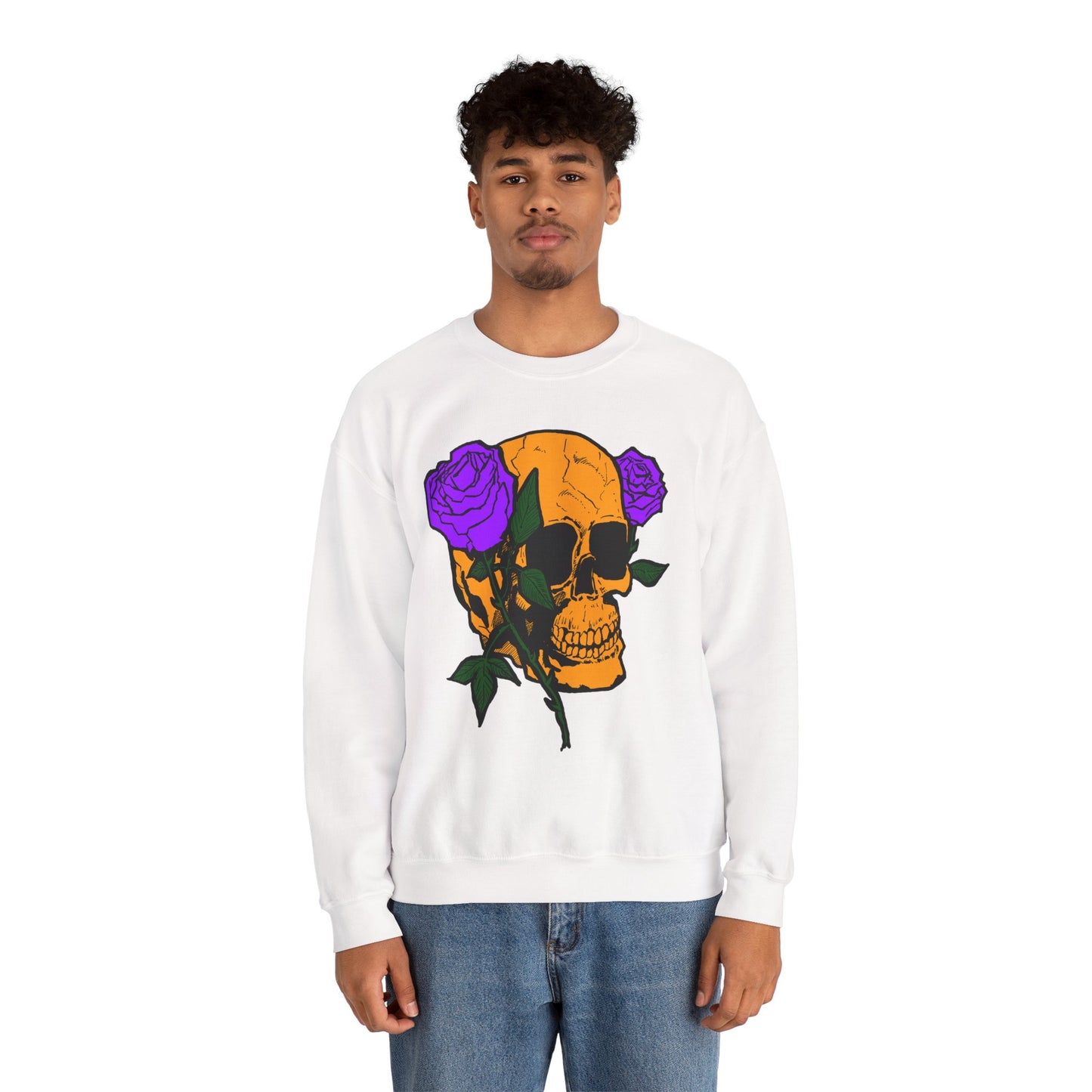 Skull & Roses Sweatshirt - Unisex Heavy Blend™ Crewneck