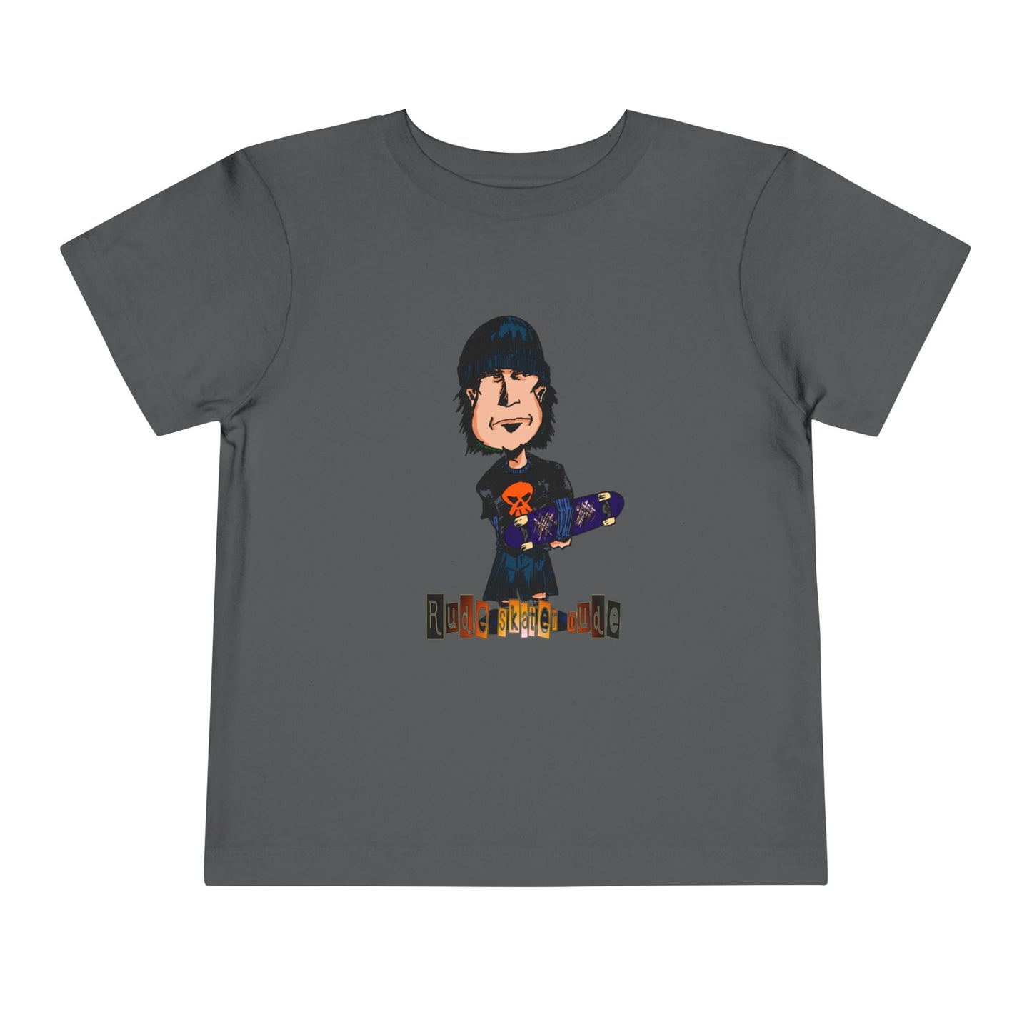 Toddler Tee — Cute Rude Skater Dude Kid Skateboard Graphic Shirt