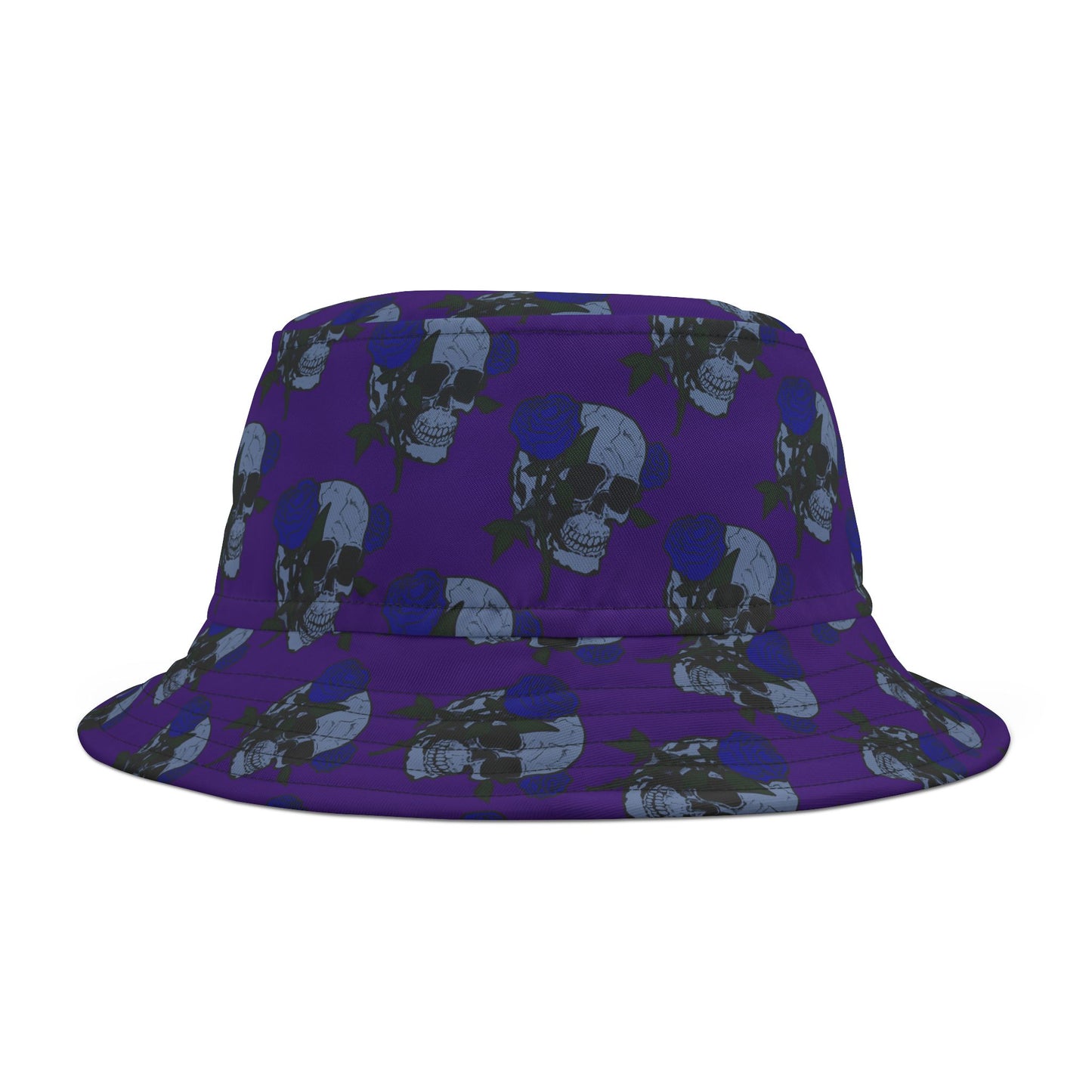 Unique Gothic Skull and Roses Print Bucket Hat, Trendy Summer Hat, Fashionable Beach Accessory, Unisex Sun Hat, Festival Headwear