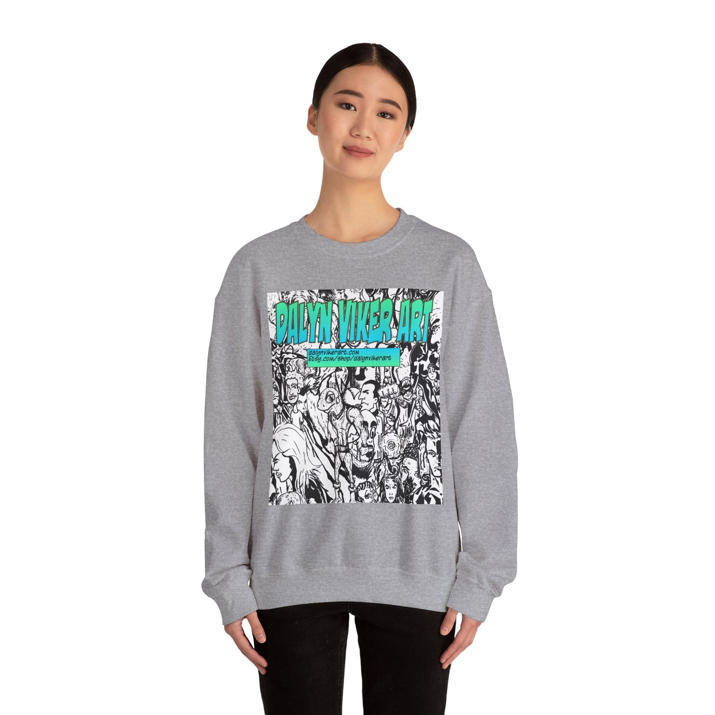 Graphic Art Crewneck Sweatshirt - Dalyan Viker Art Edition