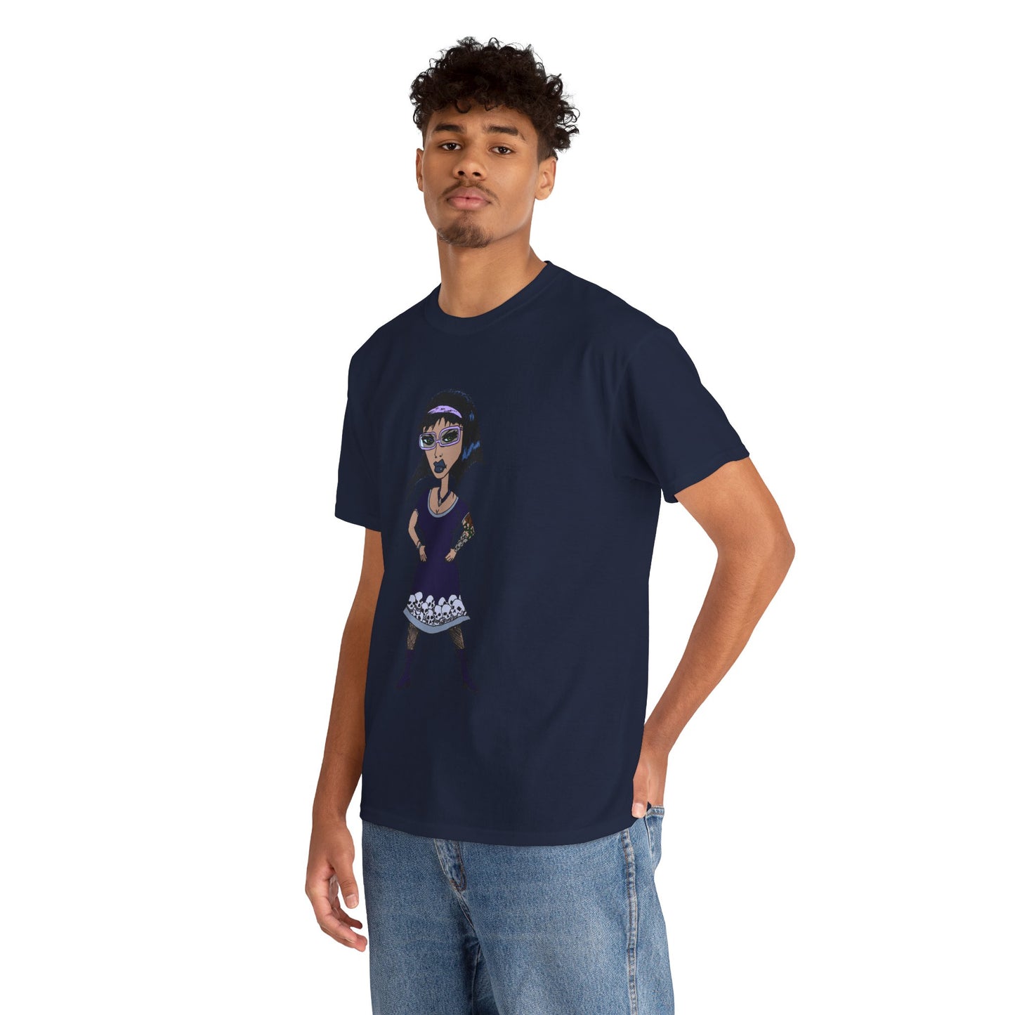 Gothic Doll T-Shirt — Retro Vampire Girl Graphic Tee