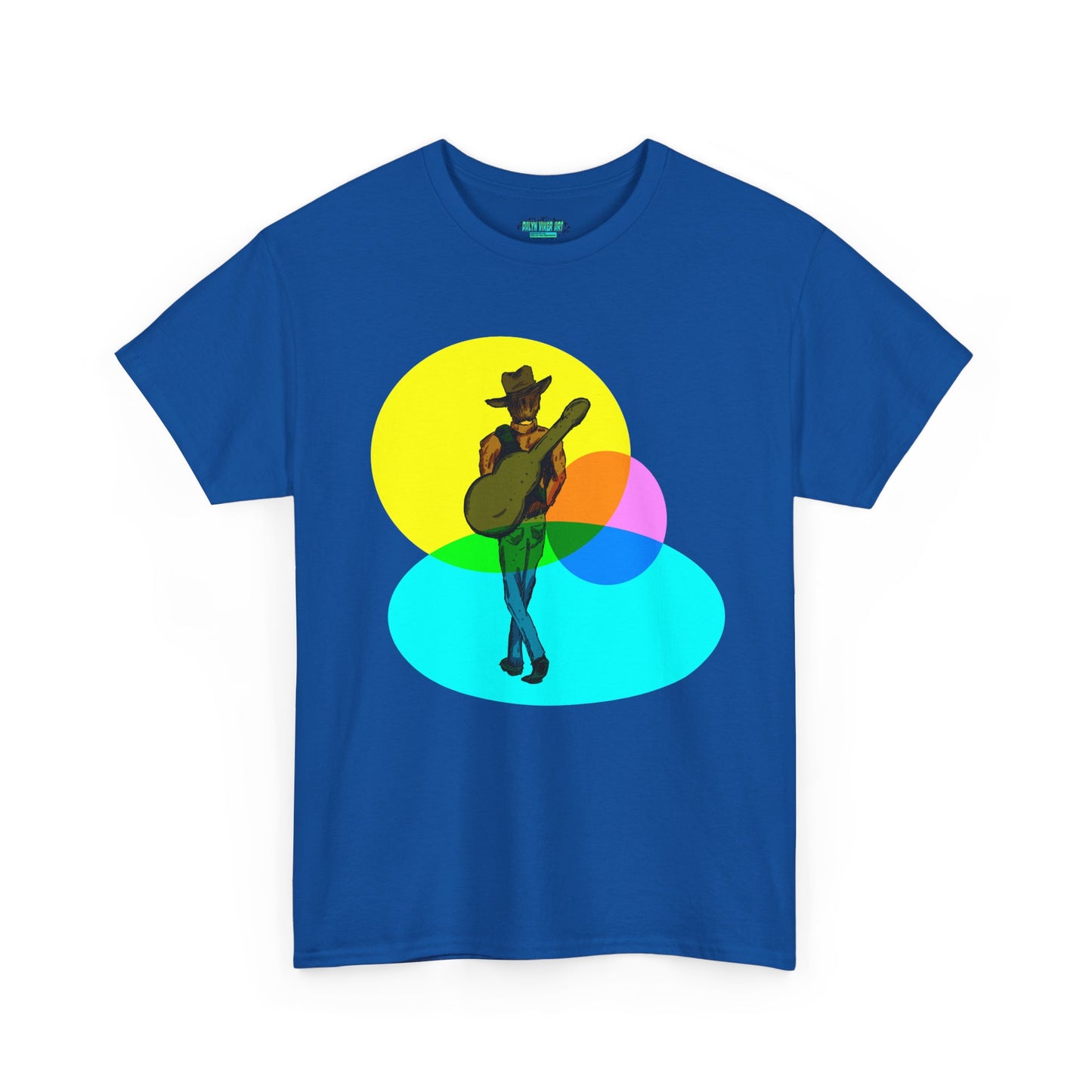 Cowboy Guitar Tee — Colorful Music T‑Shirt