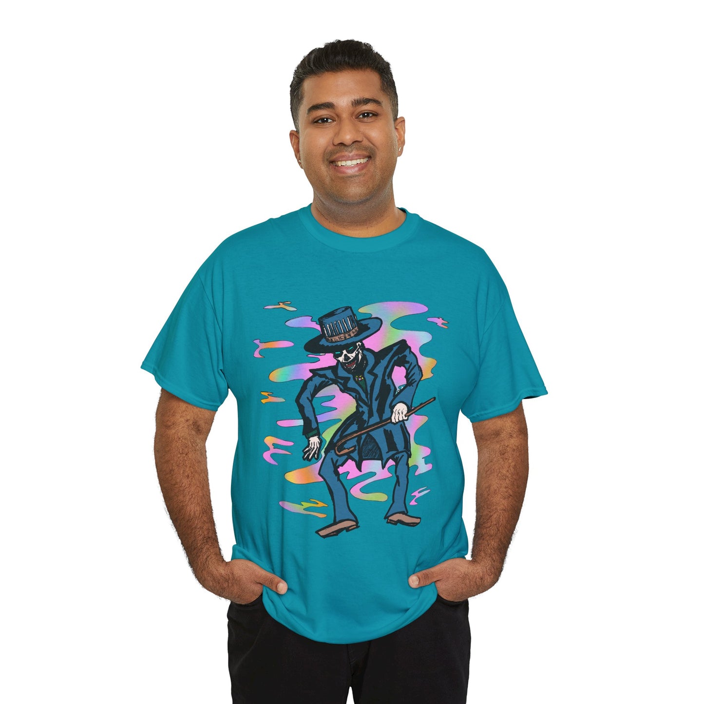Voodoo Maniac Colorful Cartoon Magician Unisex Heavy Cotton Tee
