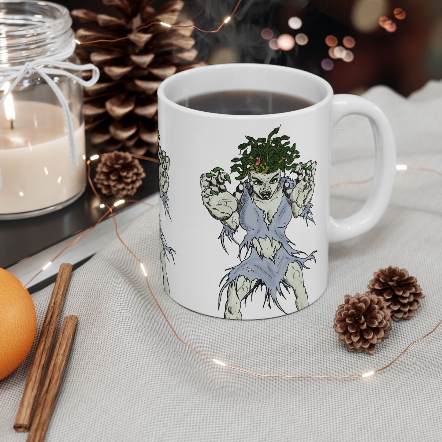 Medusa Ceramic Mug, (11oz)