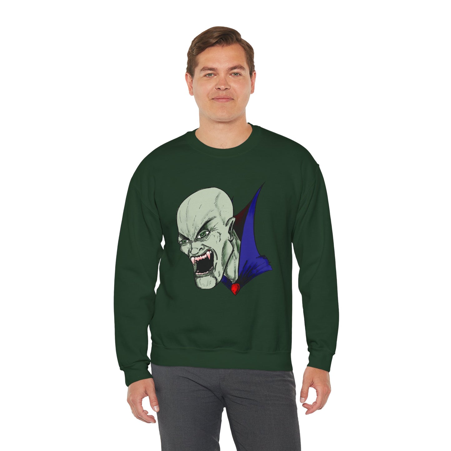 Vampire Graphic Sweatshirt for Halloween