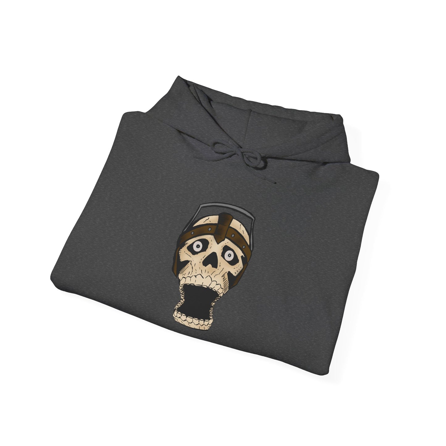 Screaming Skull Graphic Hoodie, Unisex Heavy Blend Sweatshirt, Cozy Casual Wear, Gift for Halloween, Unique October Fashion, Everyday Comfort