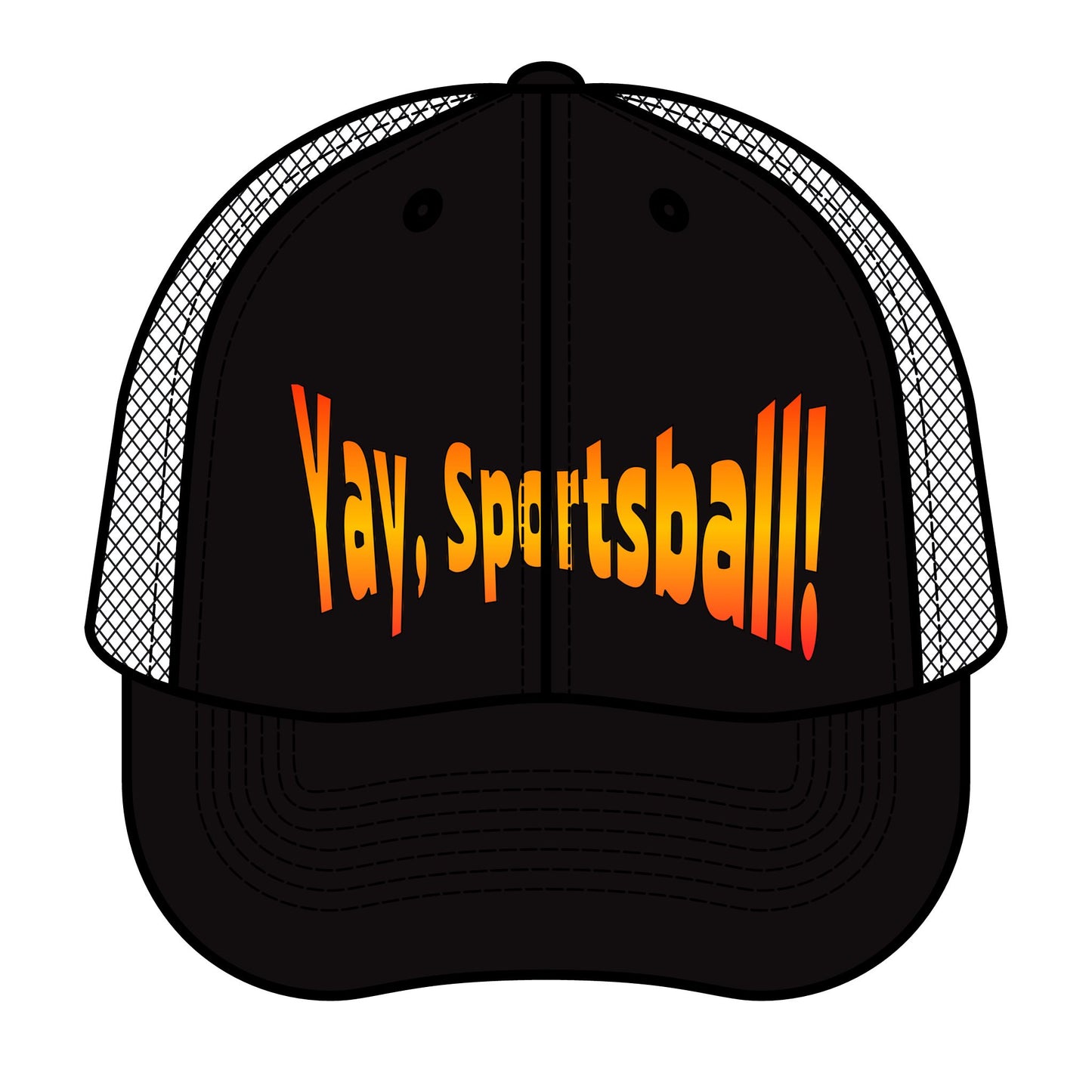 Trucker Hat Yay Sportsball Non-Sports Fan Fan of Nothing Retro Cap