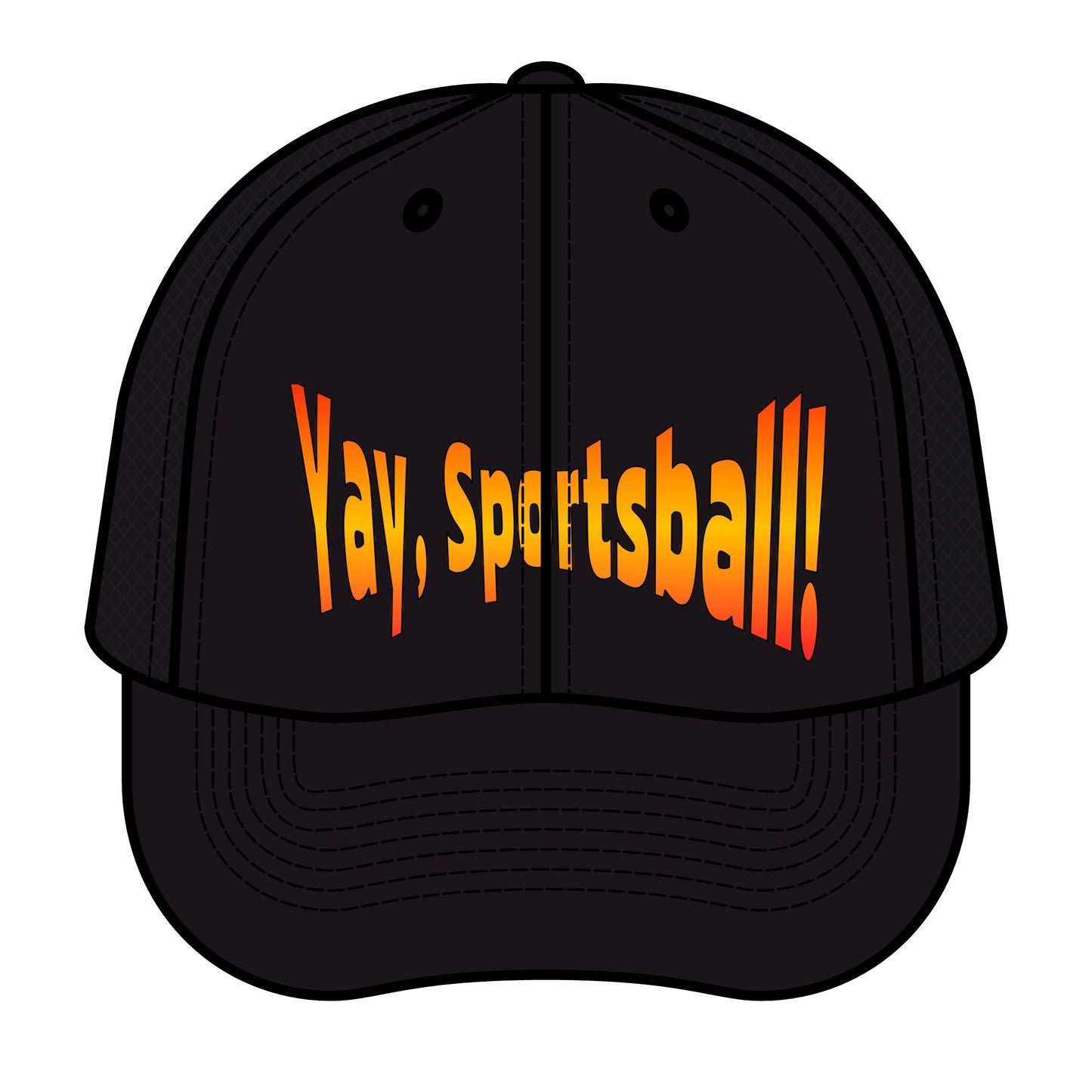 Trucker Hat Yay Sportsball Non-Sports Fan Fan of Nothing Retro Cap