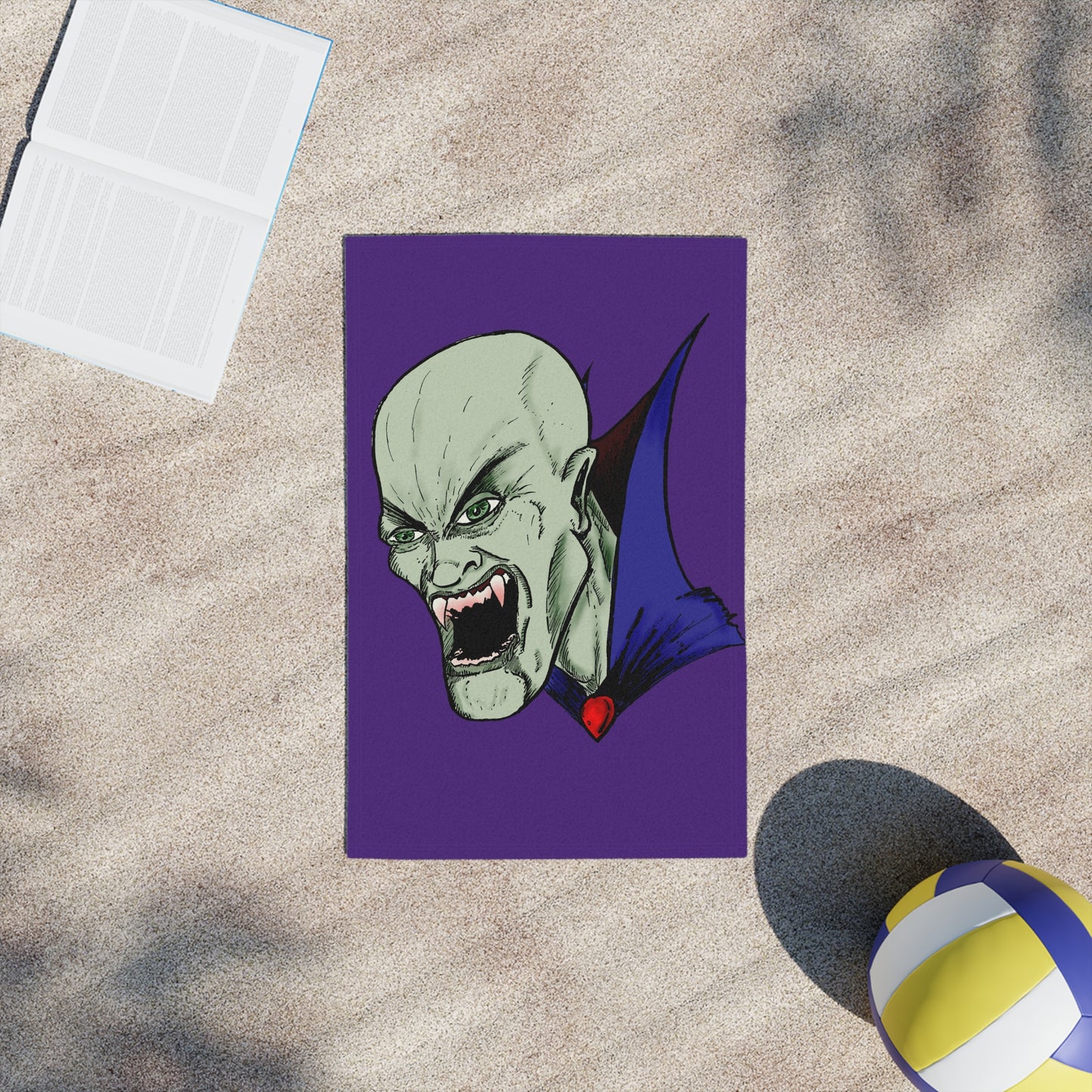 Beach Towel Bloodsucking Vampire Horror Goth Dalyn Viker Art