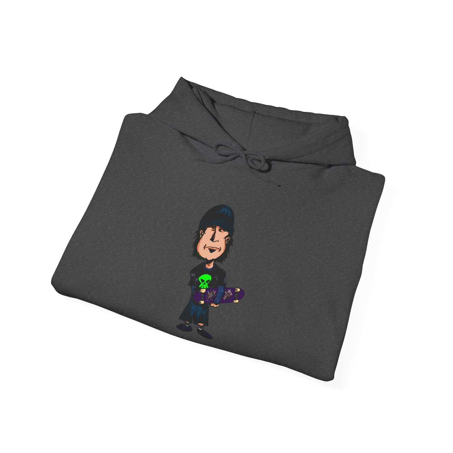 Rude Skater Dude Cartoon Hoodie – Skate Punk Sweatshirt