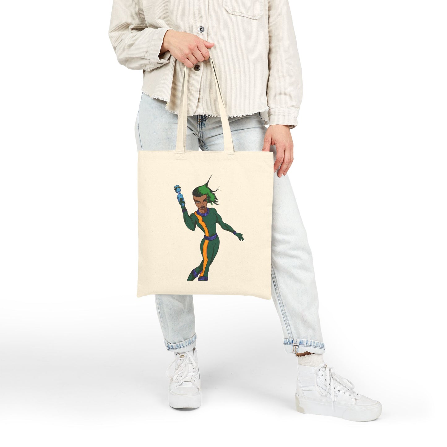 Galaxy Superhero Tote — Eco Canvas Grocery & Book Bag