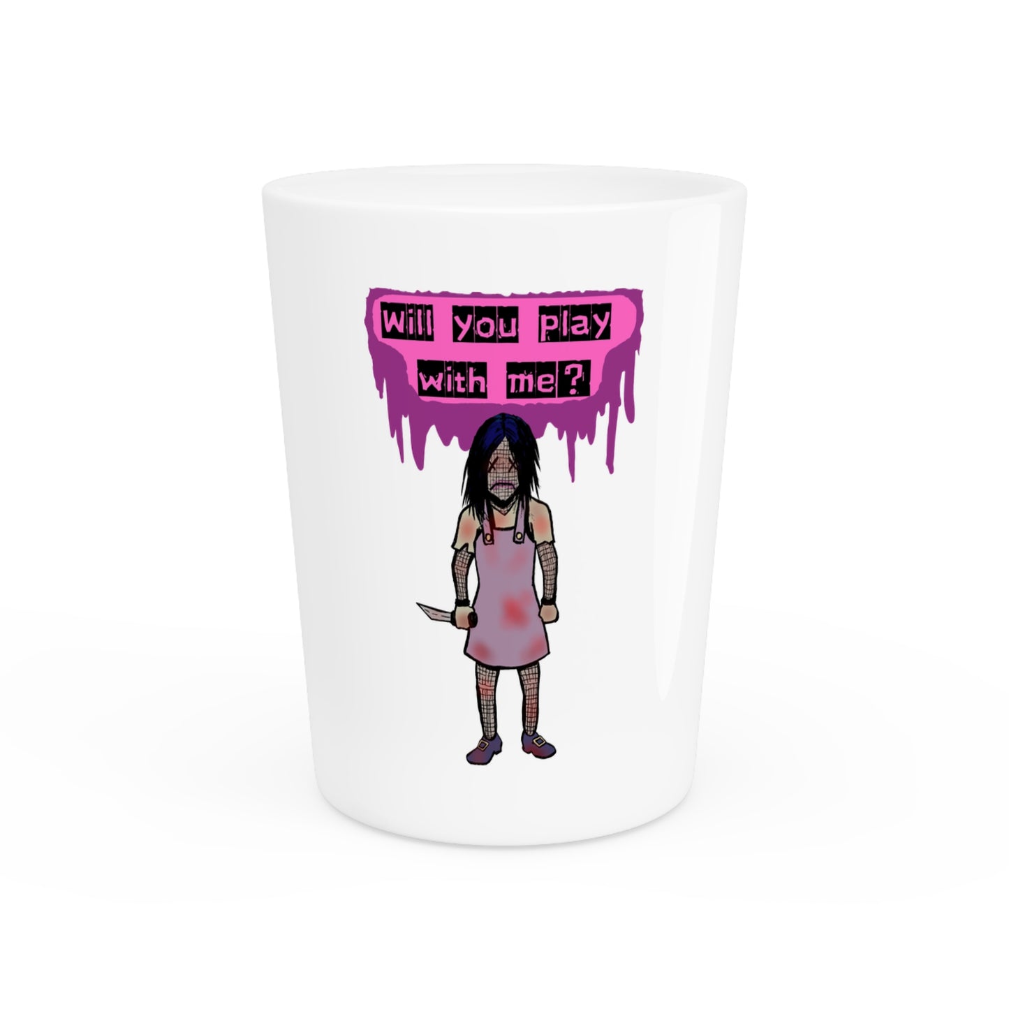 Spooky Shot Glass - Halloween Decor, Horror Fan Gift, Unique Drinkware, Party Favor, Collectible Glass