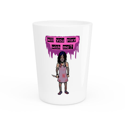 Spooky Shot Glass - Halloween Decor, Horror Fan Gift, Unique Drinkware, Party Favor, Collectible Glass
