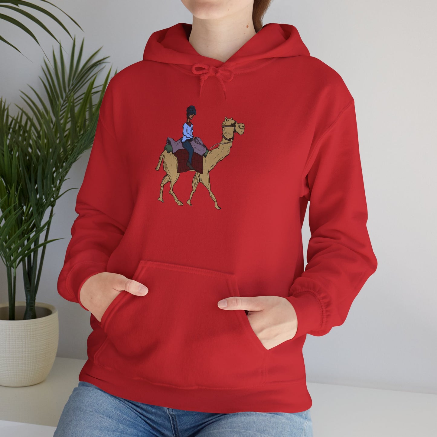 Camel Ride Hoodie, Cozy Unisex Pullover Sweatshirt, Fun Animal Lover Gift, Perfect for Travel & Adventure Enthusiasts