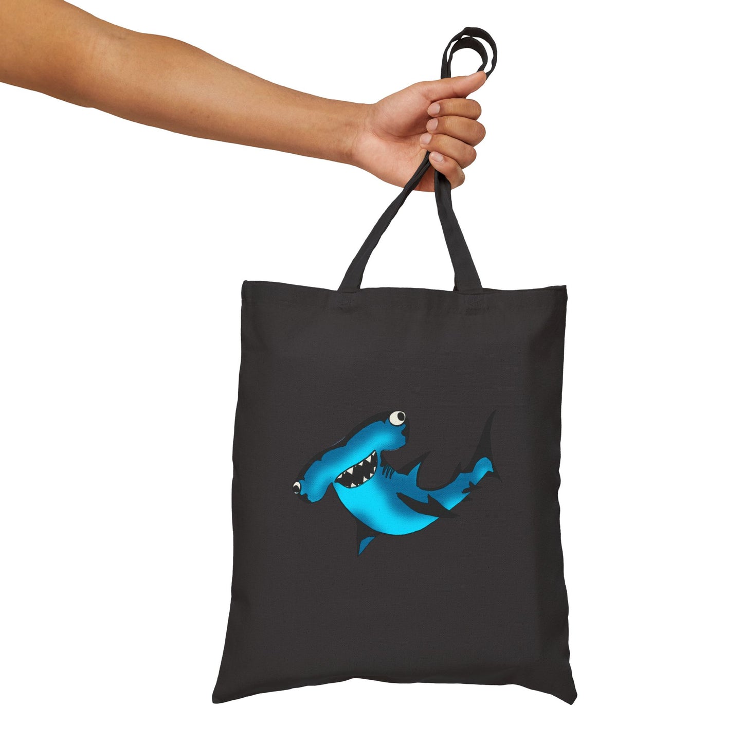 Harley Hammerhead Shark Canvas Tote Bag – Cute Ocean Animal Beach Market Bag