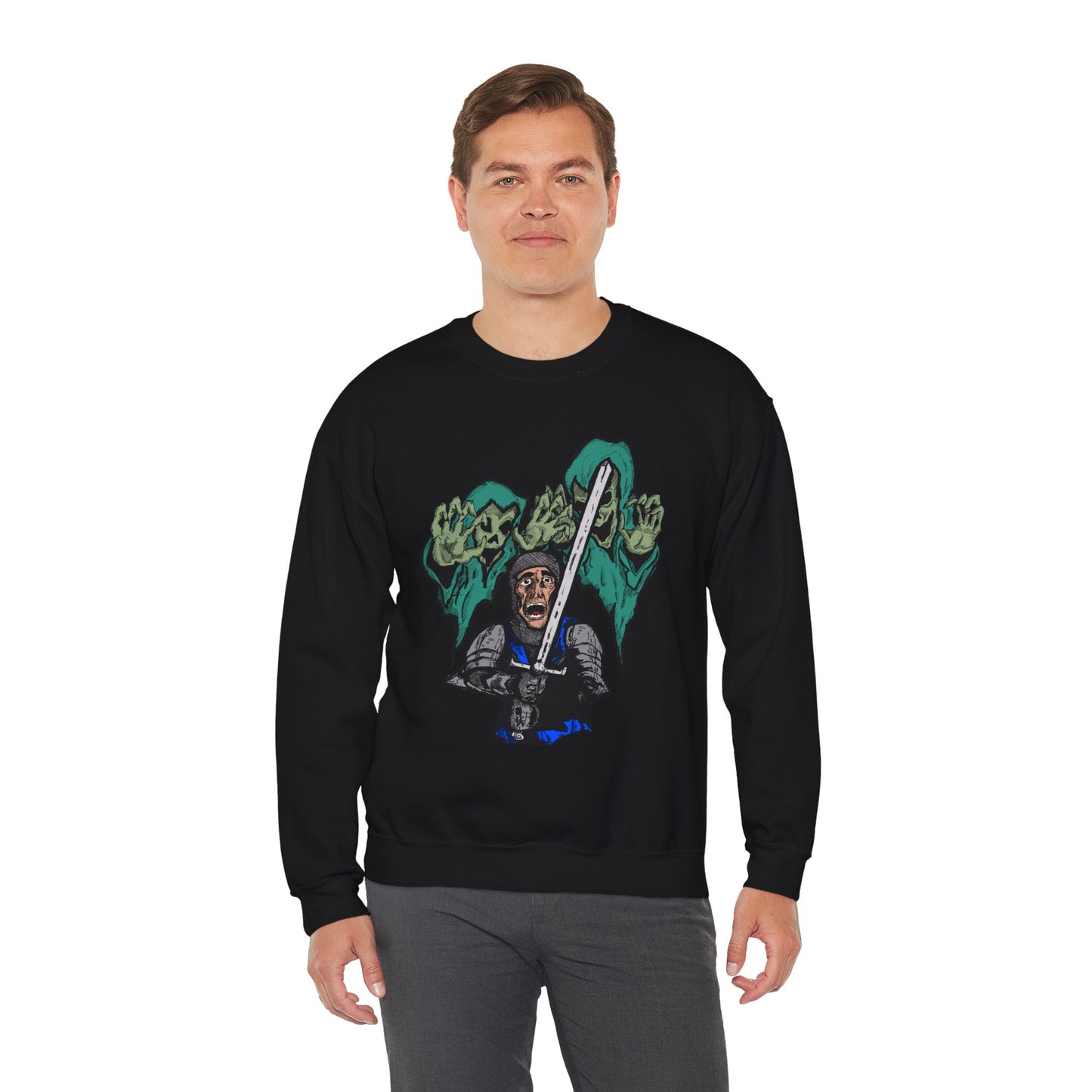 Knight Fright Inspired Unisex Crewneck Sweatshirt with Graphic Print