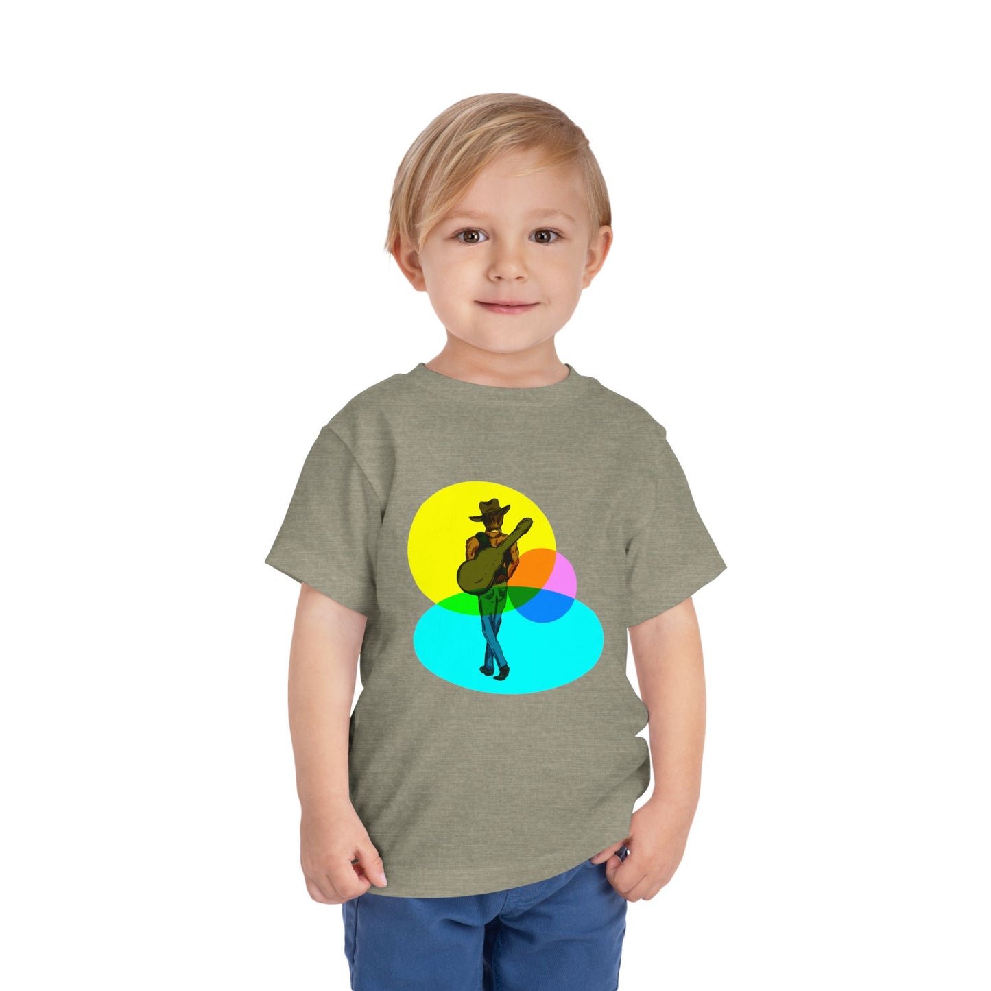 Toddler Tee — Colorful Cowboy Guitar Kids Shirt
