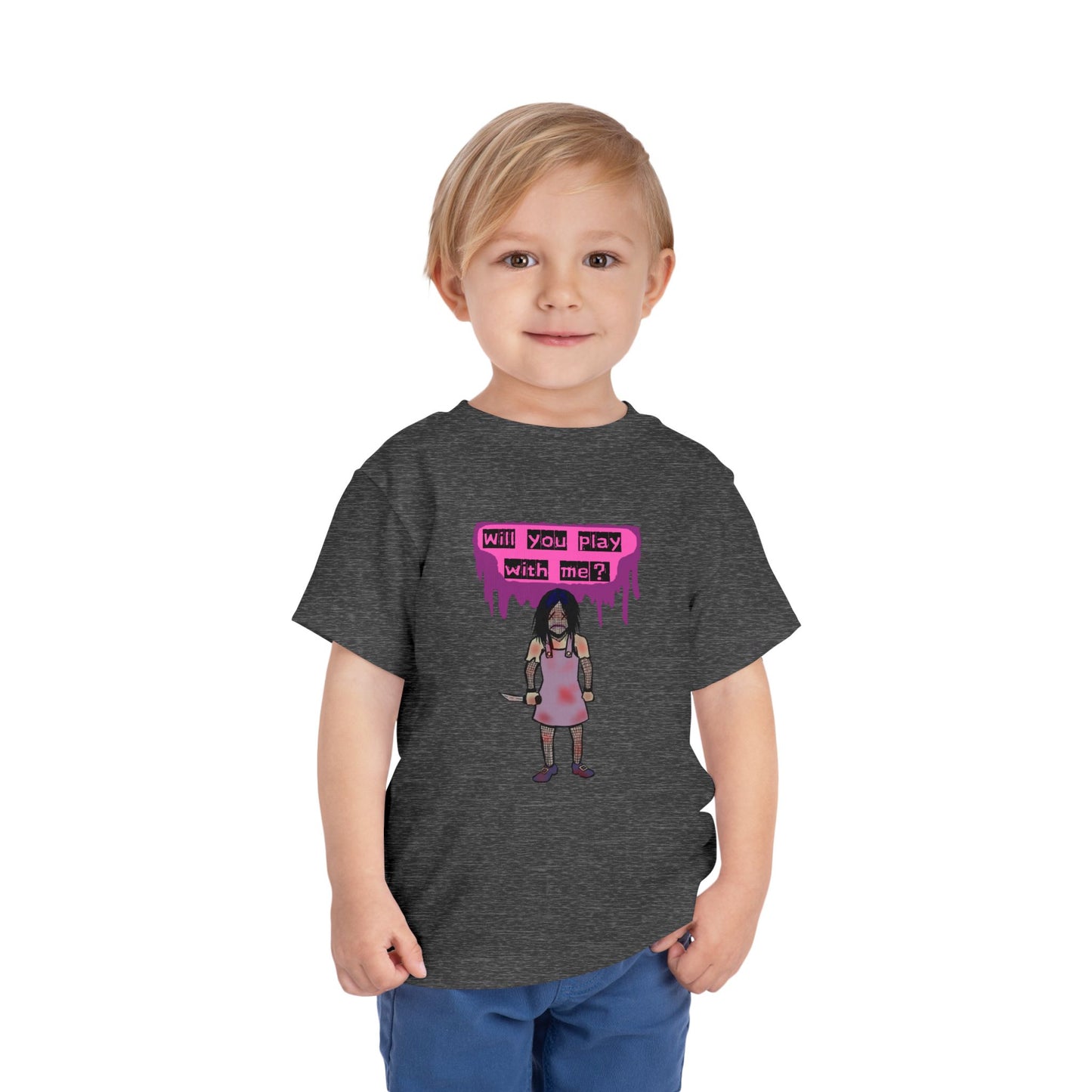 Toddler Tee - Evil Doll - Will You Play With Me