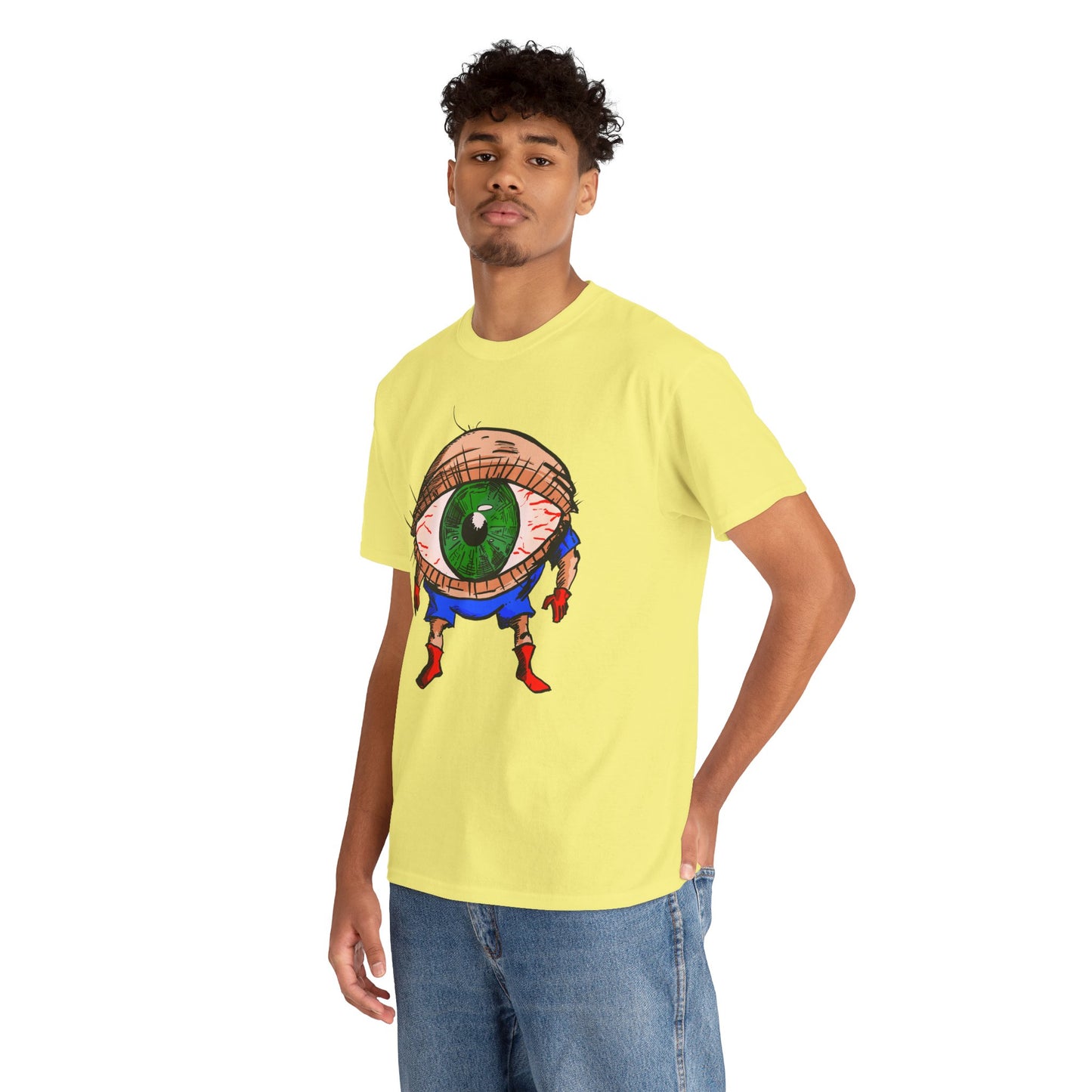 Terrif-EYE-ing - Whimsical Unisex Heavy Cotton Tee with Eye Design