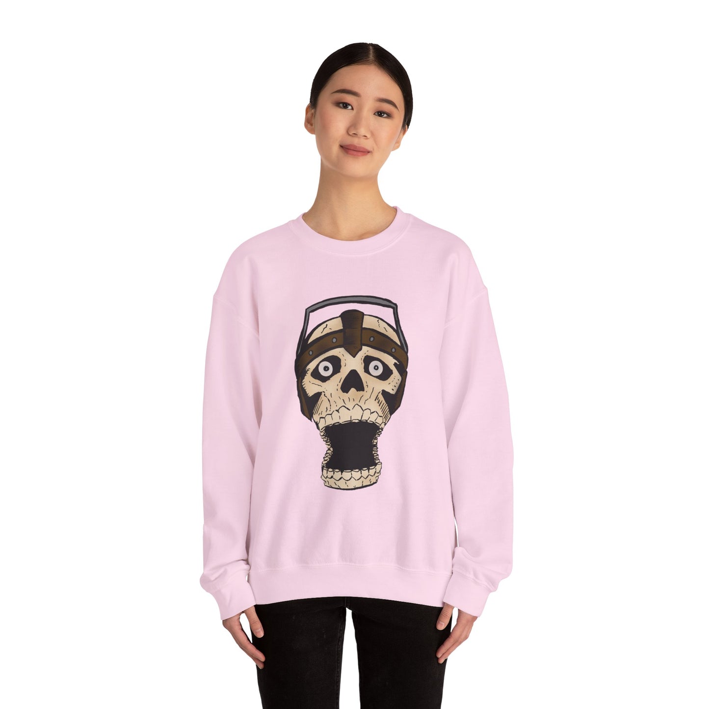 Screaming Skull Graphic Crewneck Sweatshirt - Unisex Heavy Blend