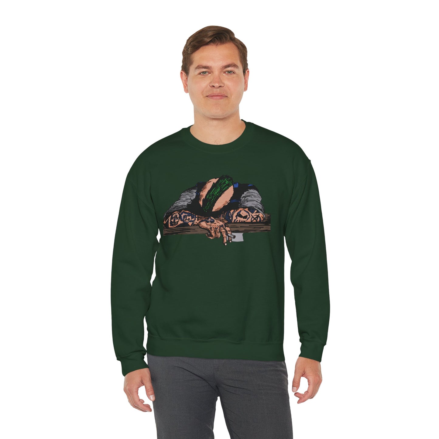 Punk and Done Artistic Unisex Crewneck Sweatshirt - Cozy Vibes